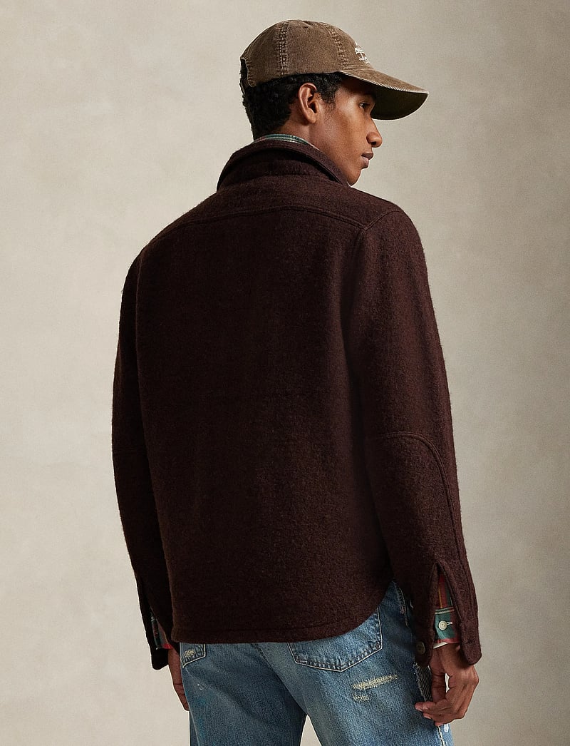 Polo Ralph Lauren - FELTED WOOL-KNT-PULLOVER - vilnas virsjakas - circuit brown - 0