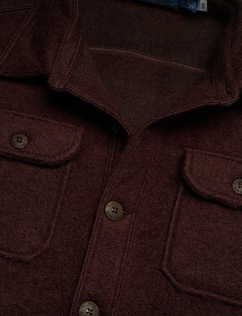 Polo Ralph Lauren - Felted Wool-Blend Overshirt - ulljackor - circuit brown - 2