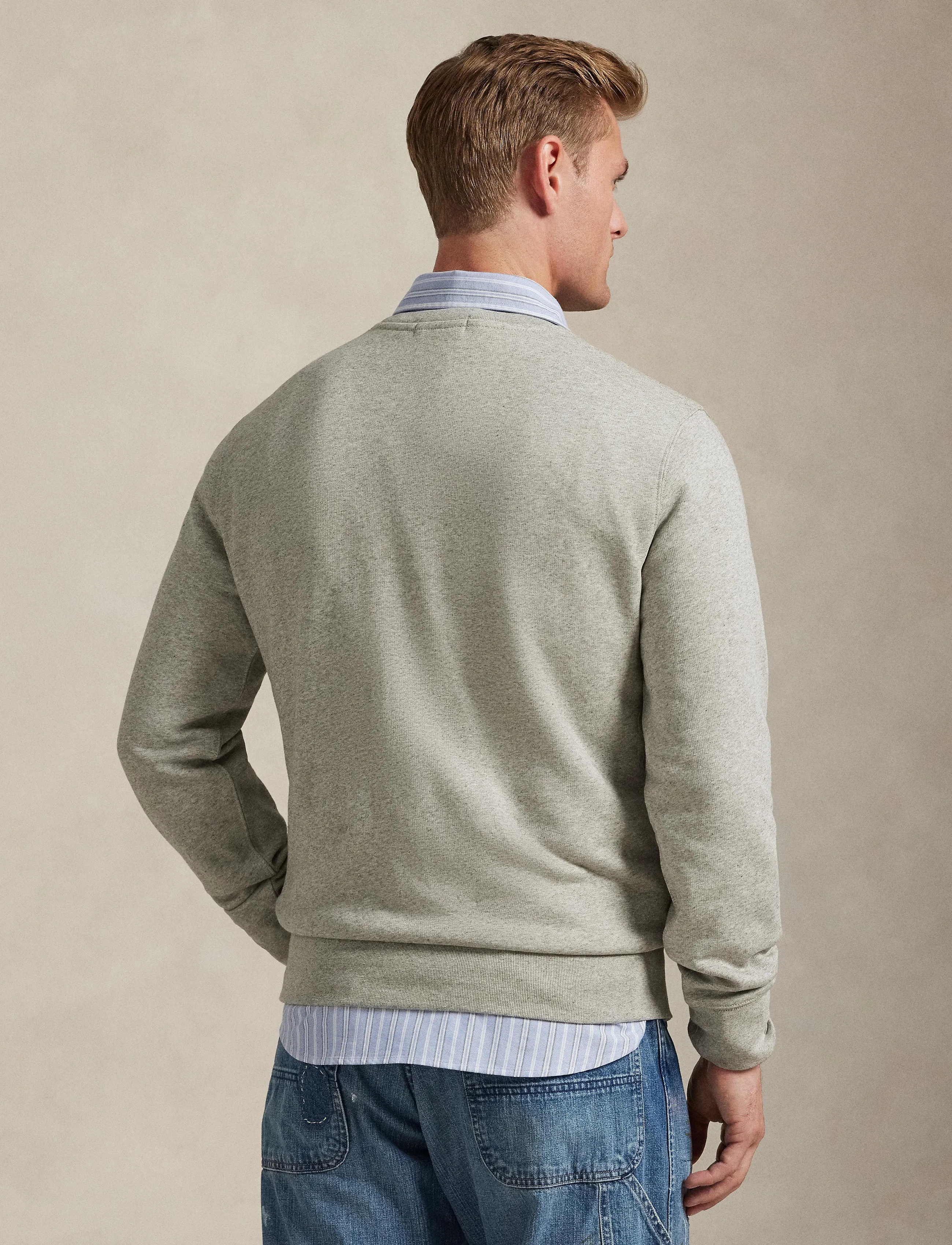 Polo Ralph Lauren SEASONAL FLEECE-KNT-SWEATSHIRT - Sweatshirts - LOFT HEATHER/HERI / grey