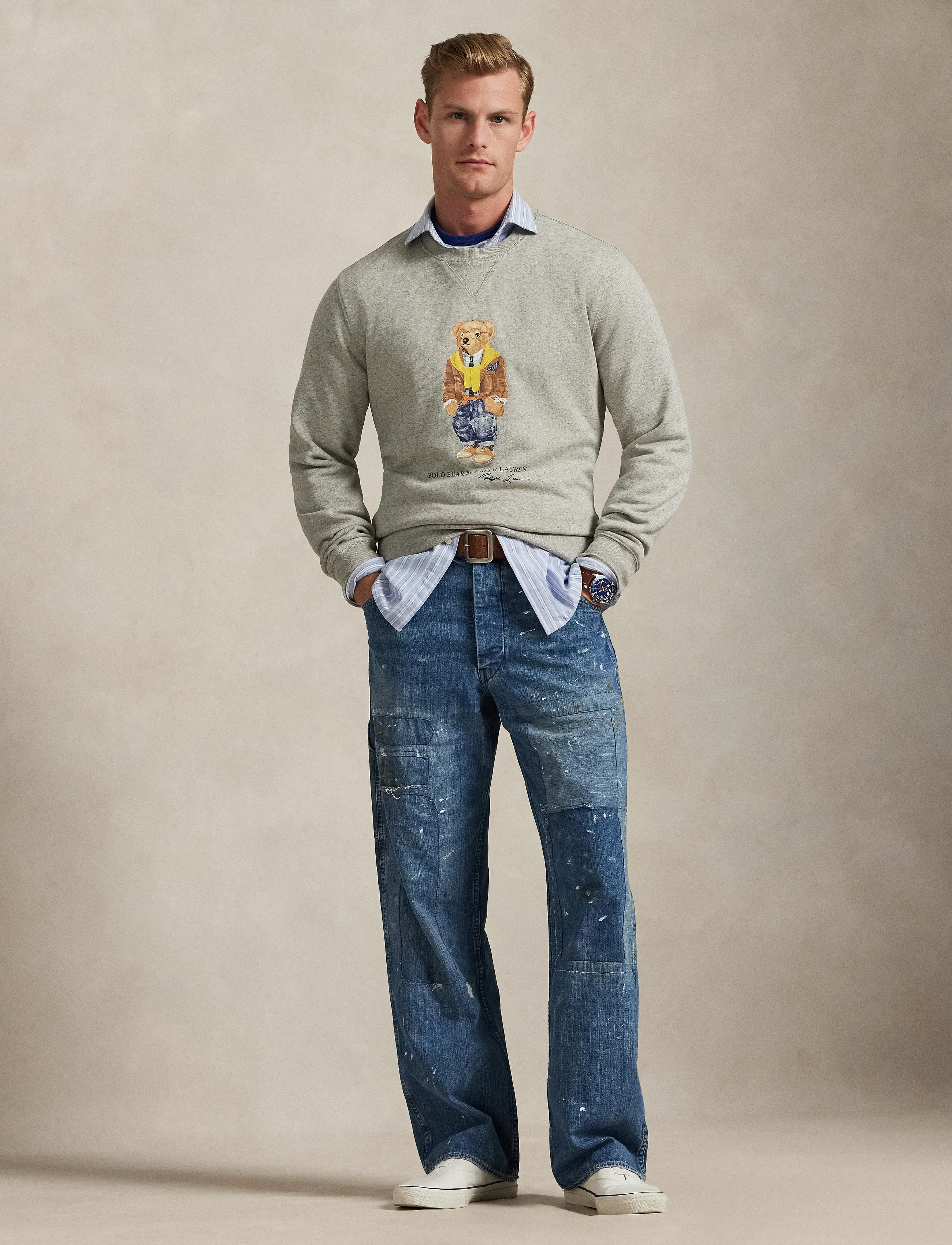 Polo Ralph Lauren - SEASONAL FLEECE-KNT-SWEATSHIRT - sweats - loft heather/heri - 3