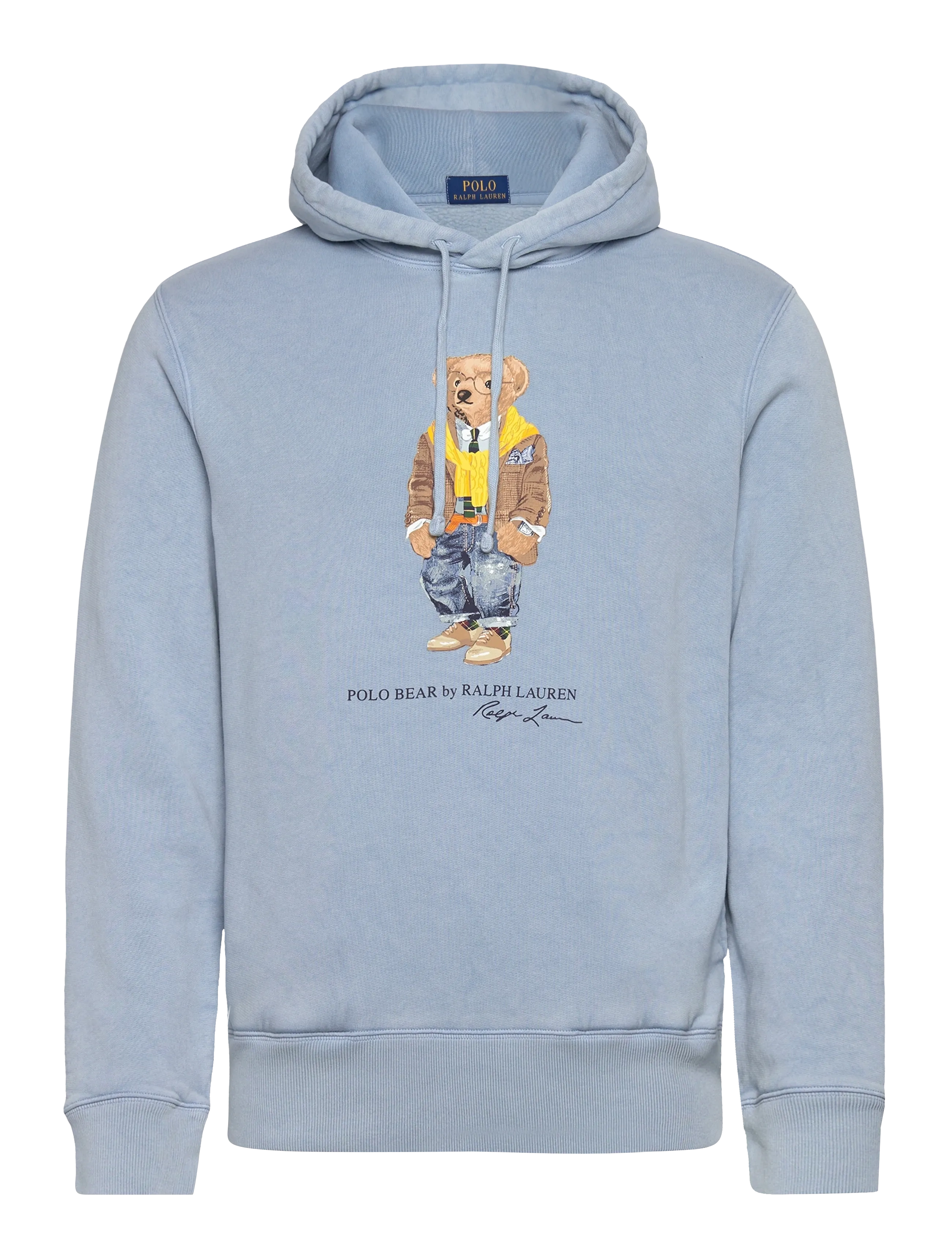 Polo Bear Garment-Dyed Fleece Hoodie - SOUTHPORT BLUE/HE