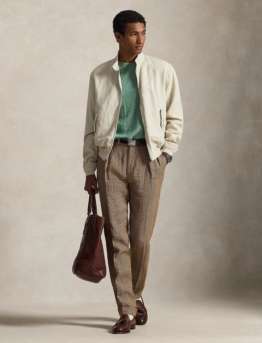 Polo Ralph Lauren - The Bedford Linen Herringbone Jacket - leichte jacken - basic sand - 0