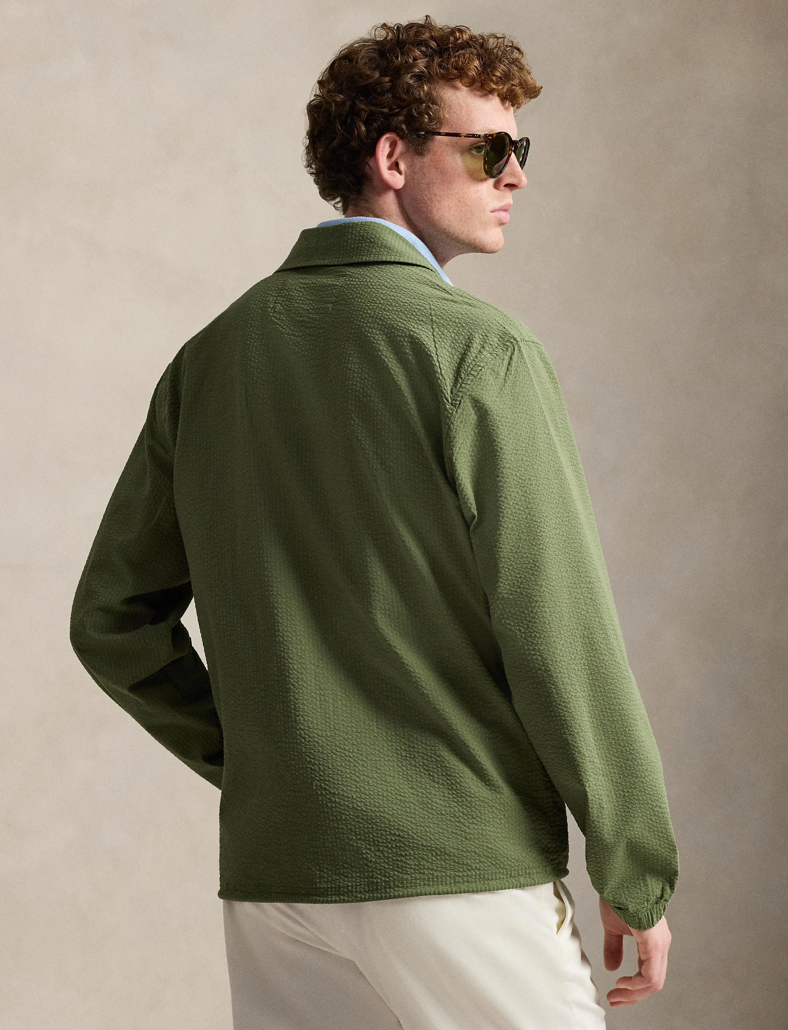 Polo Ralph Lauren - SEERSUCKER-WVN-JACKET - kurtki-wiosenne - supply olive/gard - 3