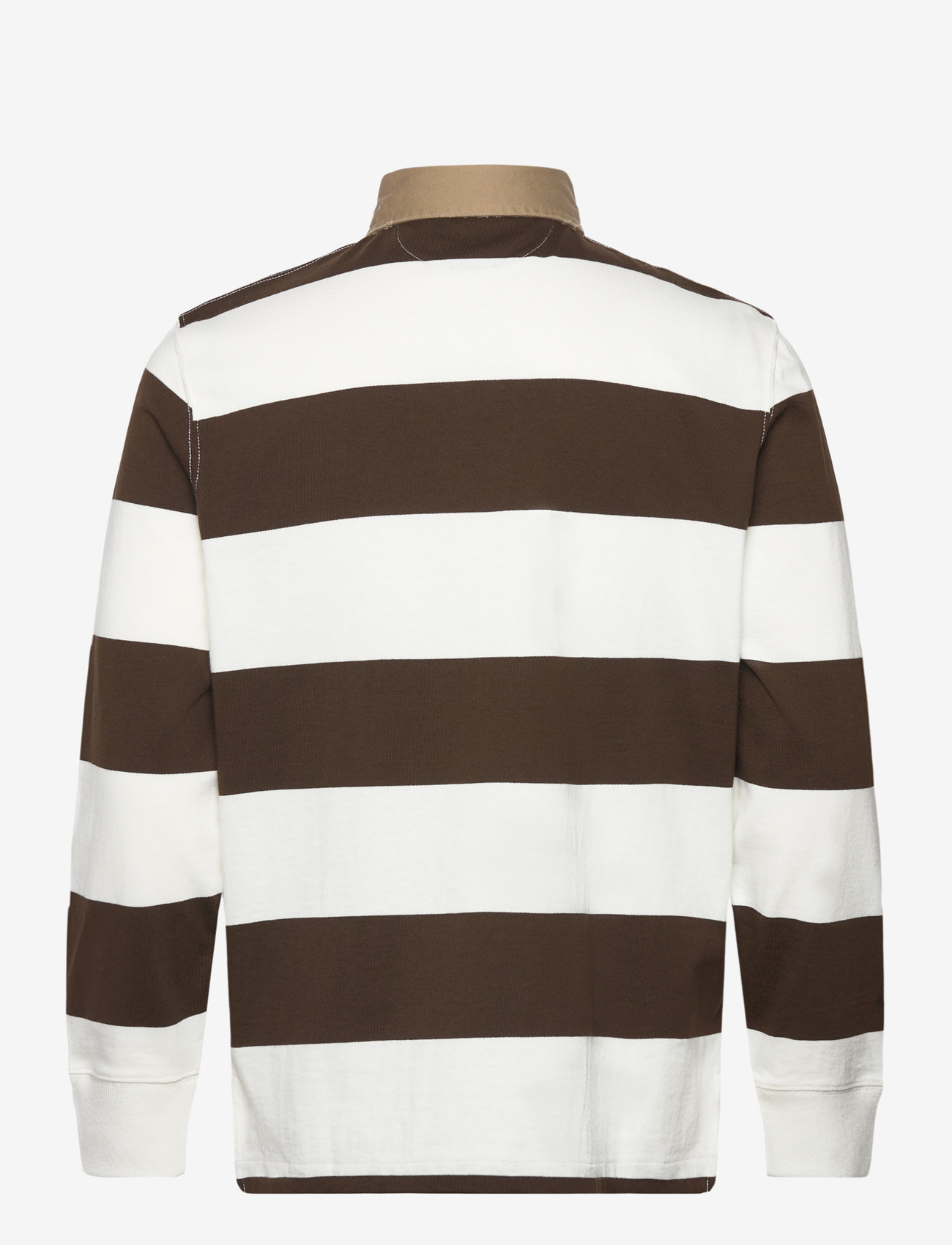 Polo Ralph Lauren - Classic Fit Khaki-Collar Rugby Shirt - langærmede poloer - dark brown/trophy - 1