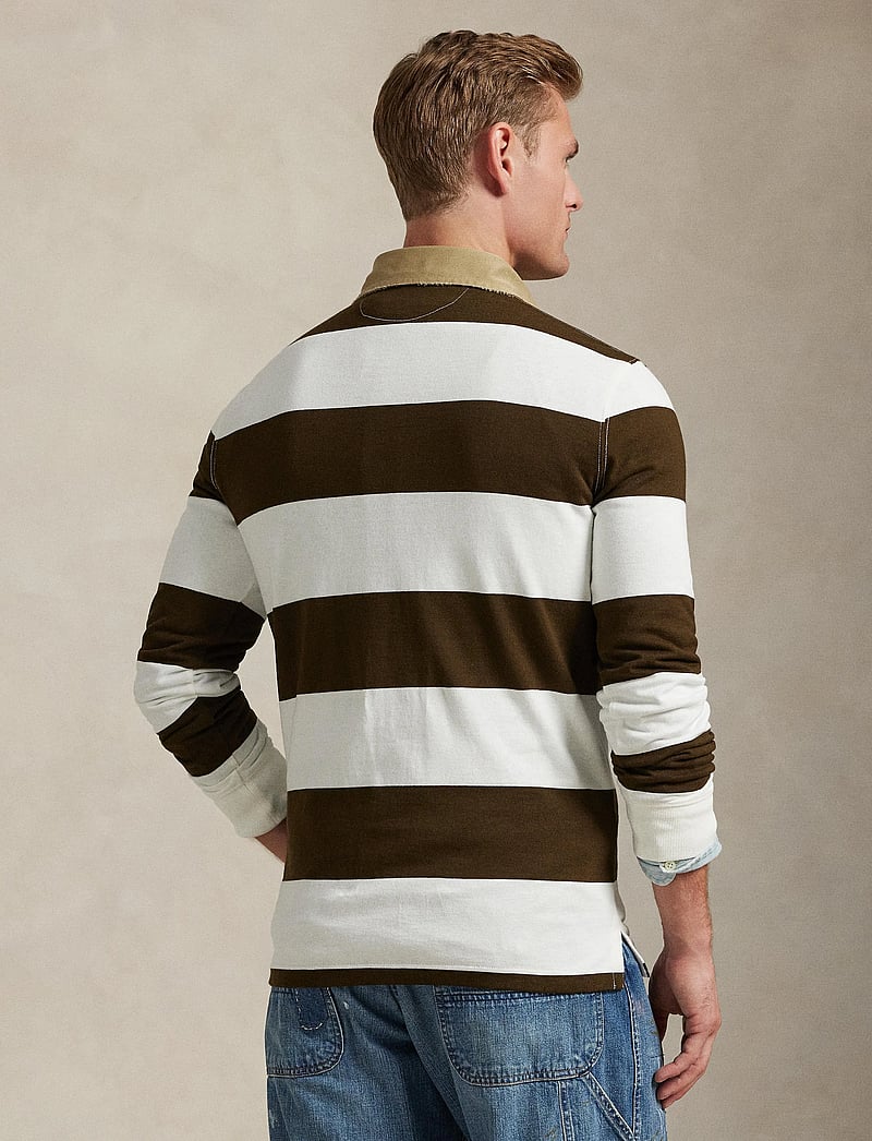 Polo Ralph Lauren - Classic Fit Khaki-Collar Rugby Shirt - long-sleeved polos - dark brown/trophy - 3