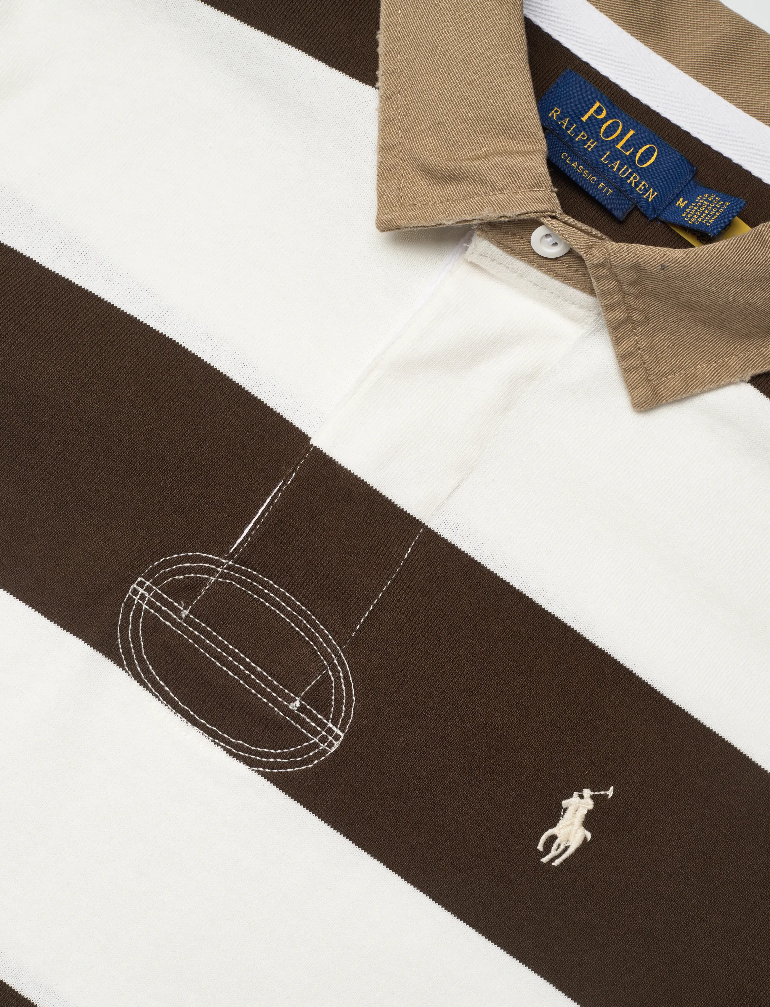 Polo Ralph Lauren - Classic Fit Khaki-Collar Rugby Shirt - langærmede poloer - dark brown/trophy - 5