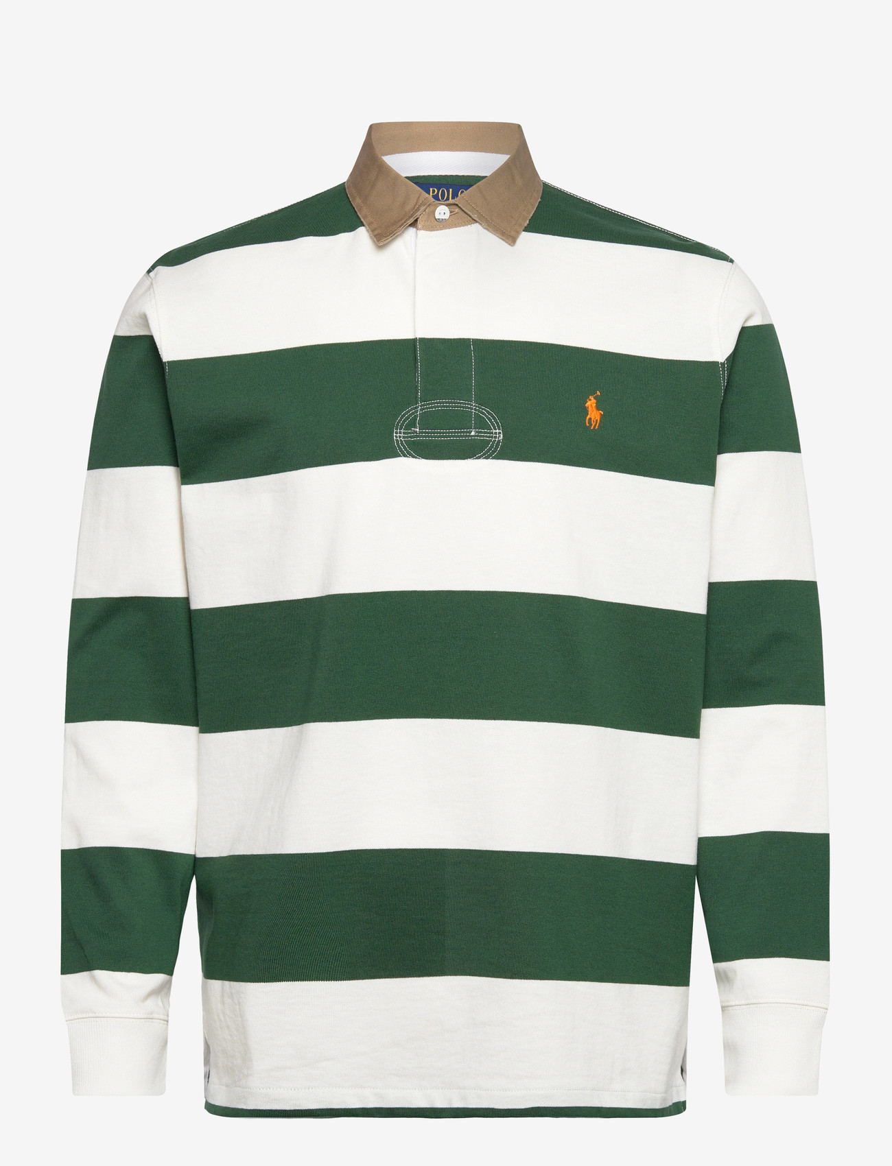 Polo Ralph Lauren - Classic Fit Khaki-Collar Rugby Shirt - långärmade pikéer - grass green/troph - 0