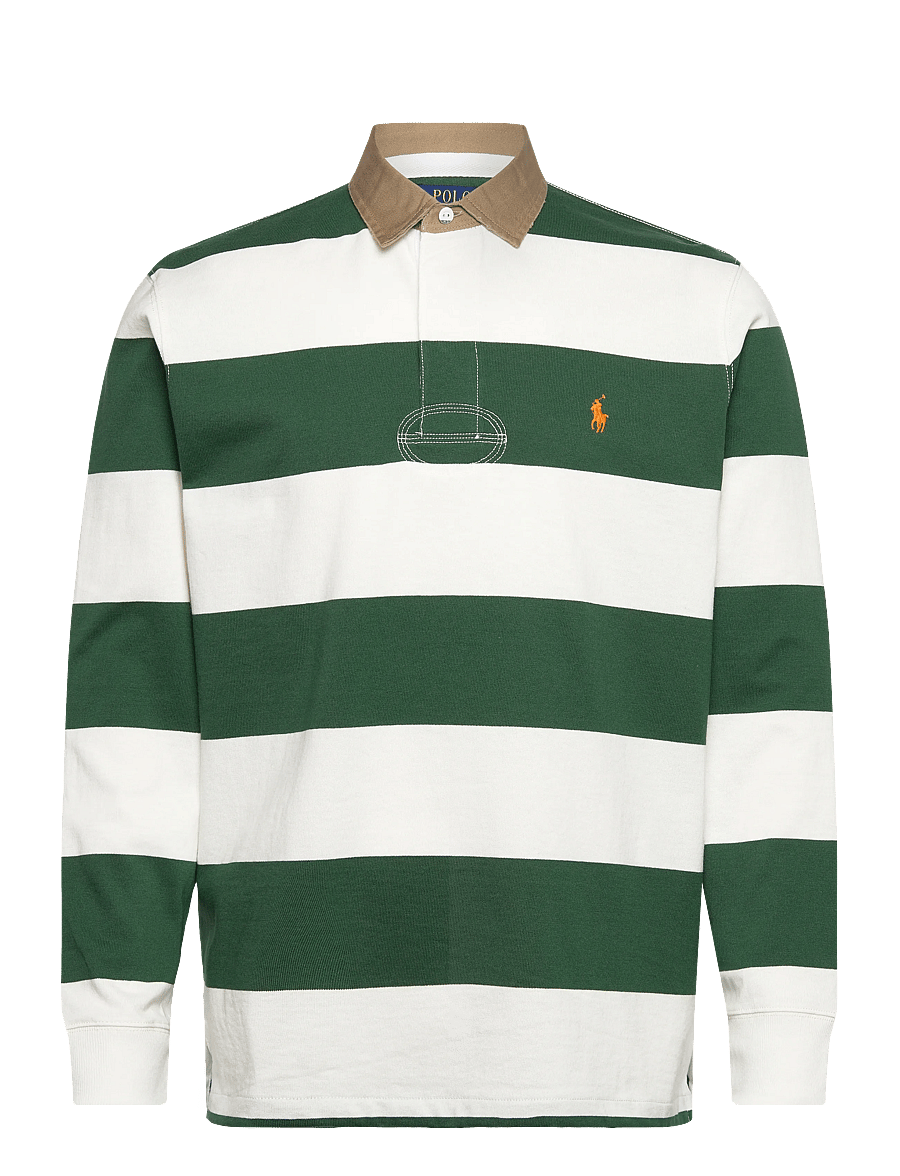 Polo Ralph Lauren - Classic Fit Khaki-Collar Rugby Shirt - langärmelig - grass green/troph - 1