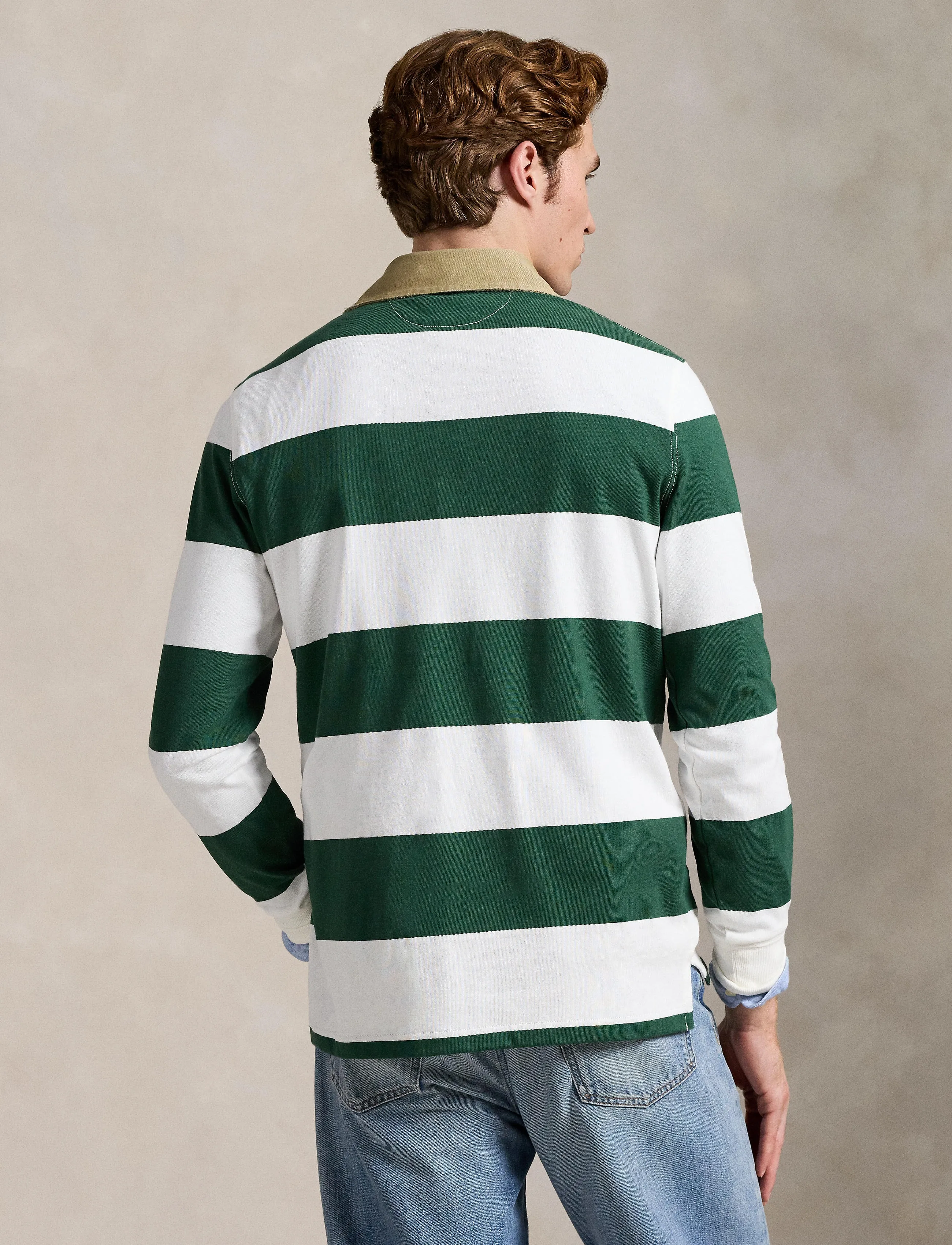 Polo Ralph Lauren Classic Fit Khaki-Collar Rugby Shirt - App deal - GRASS GREEN/TROPH / green