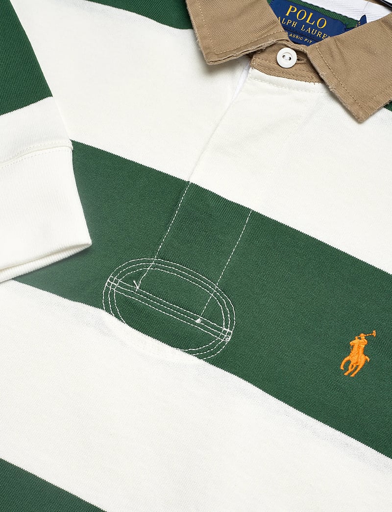 Polo Ralph Lauren - Classic Fit Khaki-Collar Rugby Shirt - långärmade pikéer - grass green/troph - 2