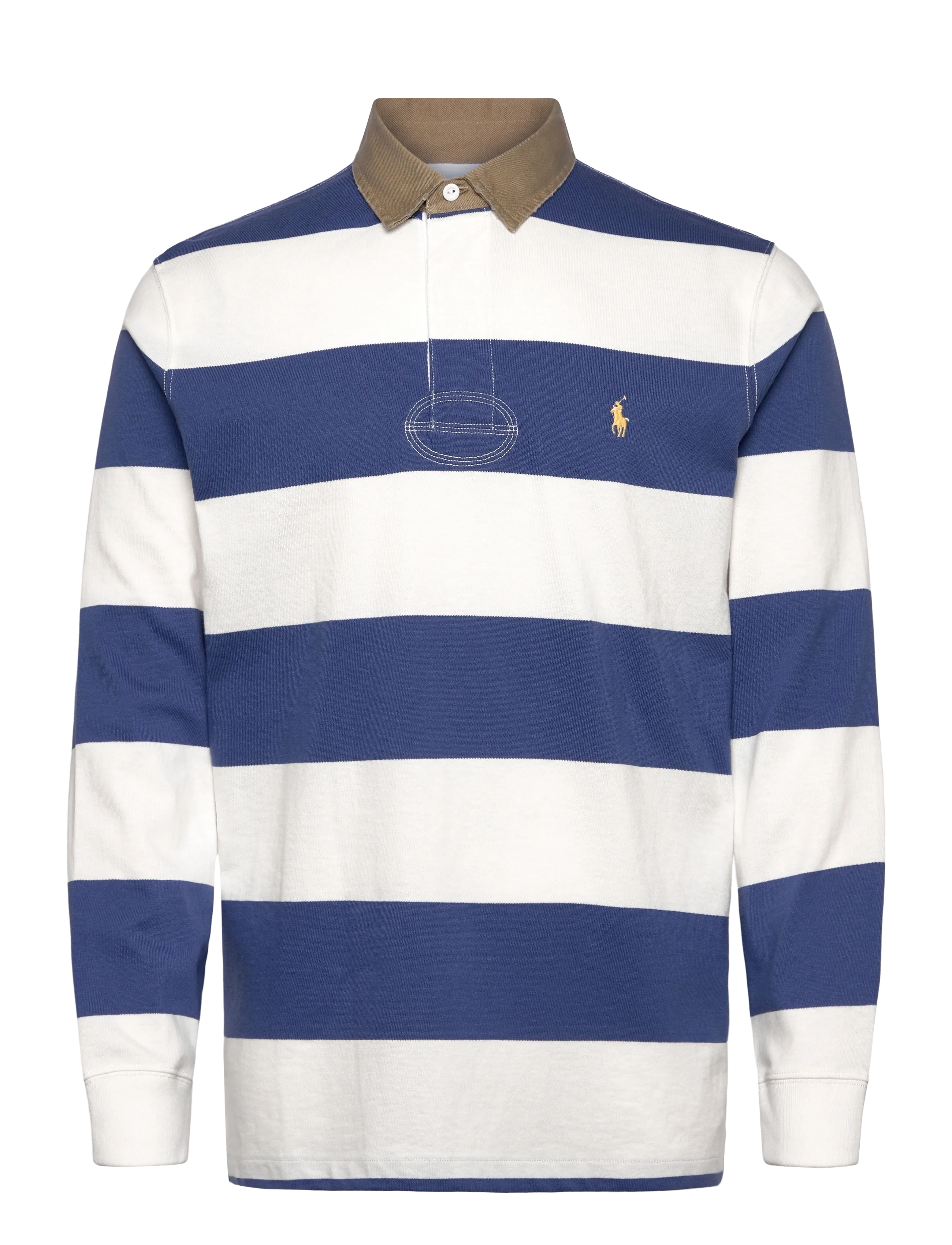 Classic Fit Khaki-Collar Rugby Shirt - OLD ROYAL/TROPHY