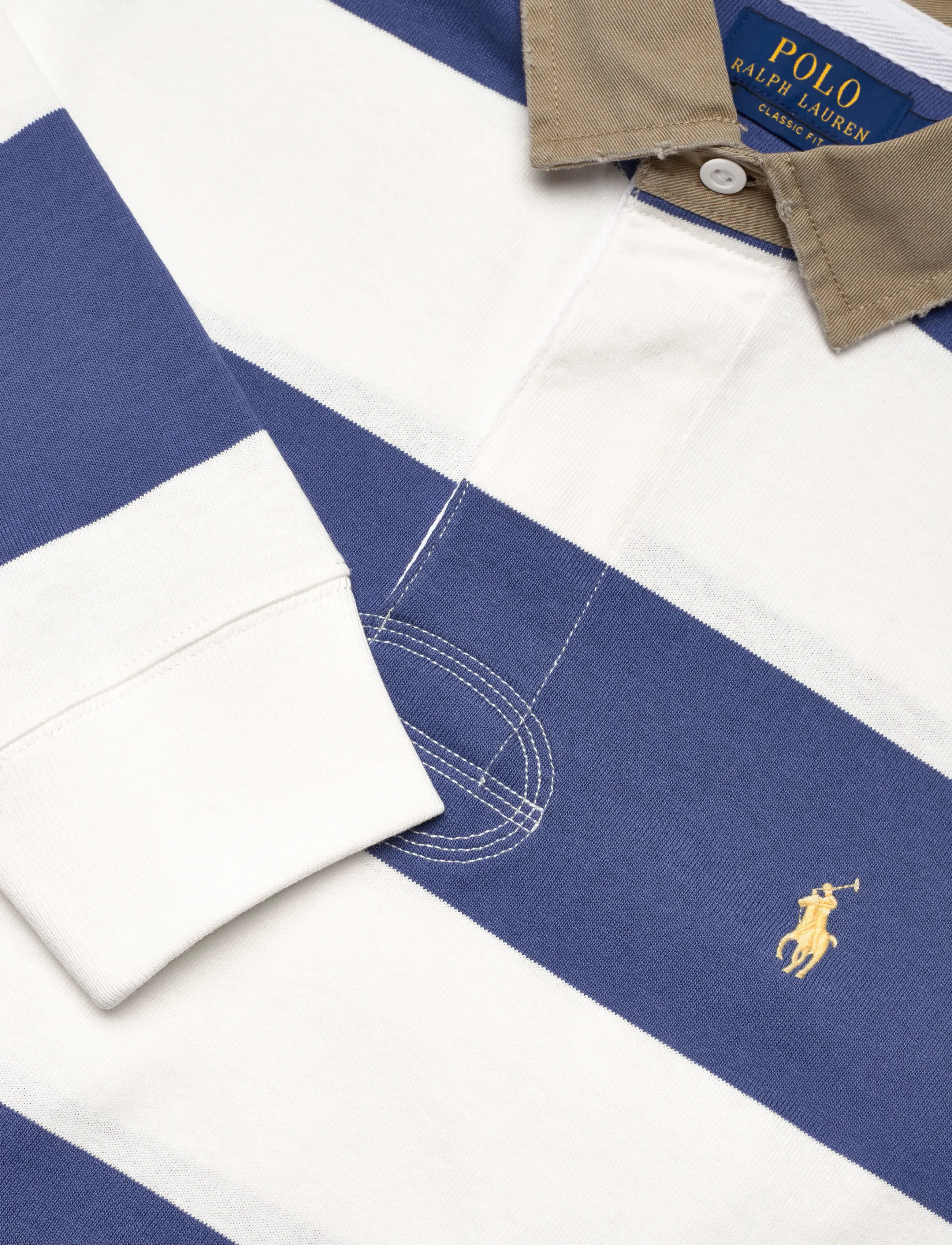 Polo Ralph Lauren - Classic Fit Khaki-Collar Rugby Shirt - langerma pólóbolir - old royal/trophy - 5
