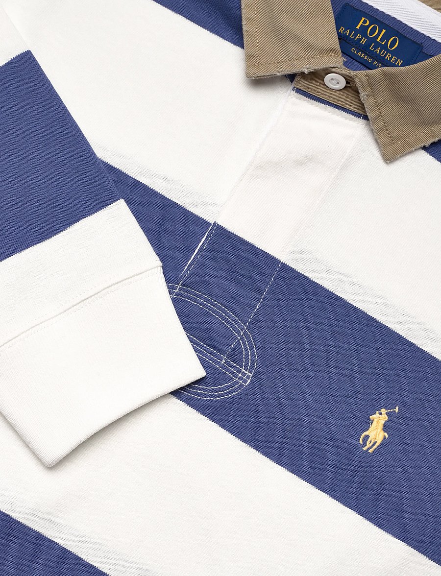 Polo Ralph Lauren - Classic Fit Khaki-Collar Rugby Shirt - langerma pólóbolir - old royal/trophy - 5
