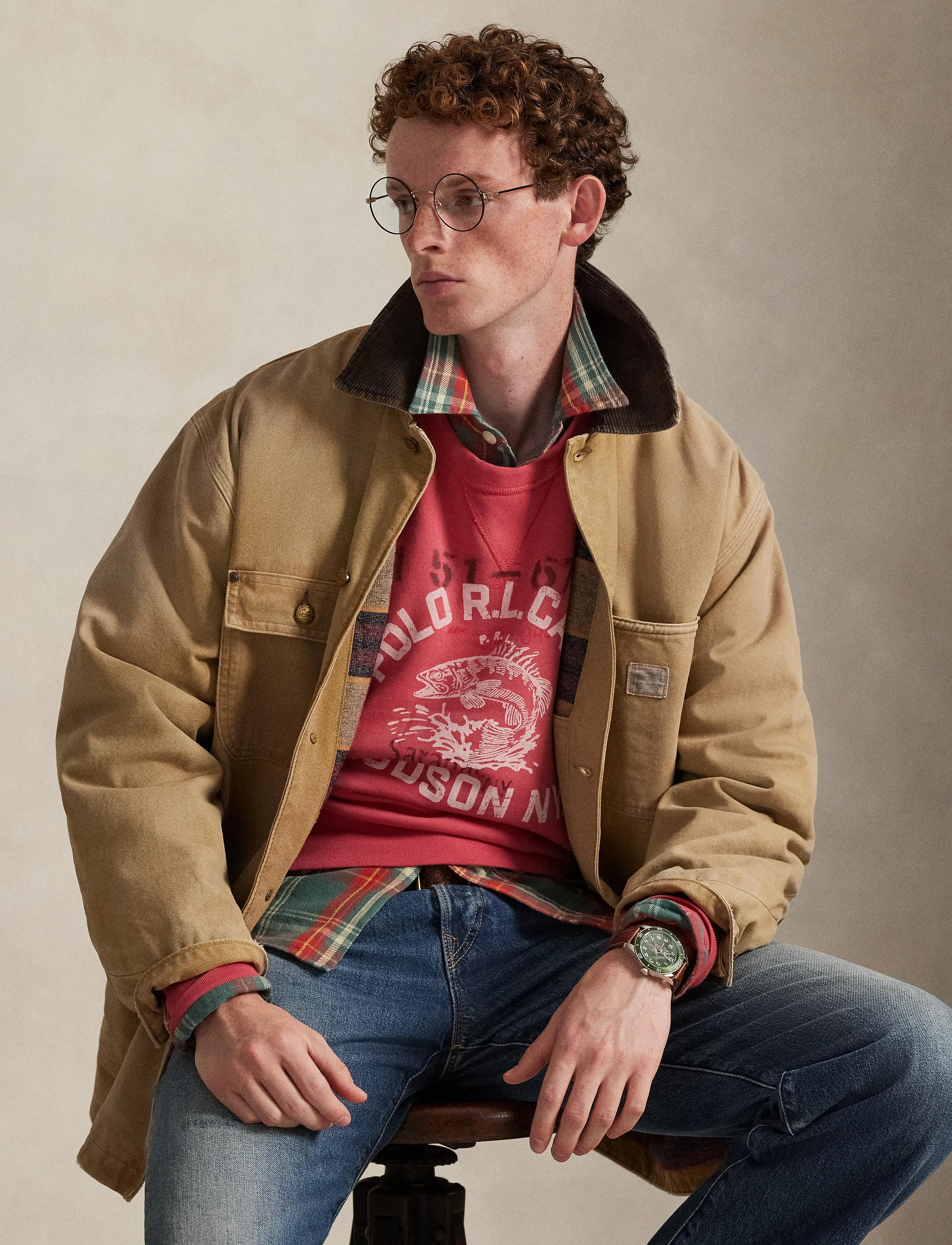 Polo Ralph Lauren - SEASONAL FLEECE-KNT-SWEATSHIRT - sweats - nantucket red - 5