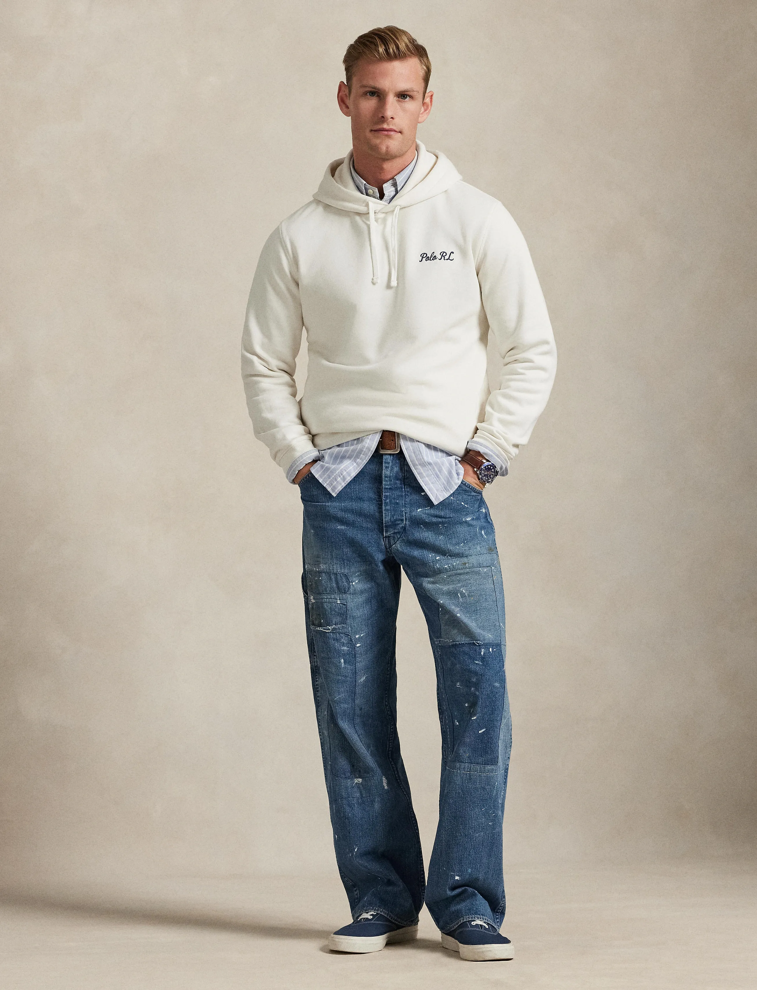 Polo Ralph Lauren Polo Bear Fleece Hoodie - Sweats à capuche - NEVIS/HERITAGE BE / cream