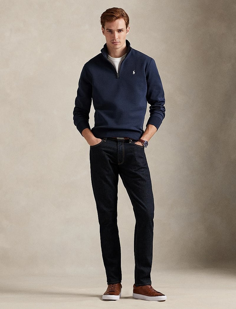 Polo Ralph Lauren - Double-Knit Quarter-Zip Pullover - half zip-tröjor - aviator navy/c173 - 0