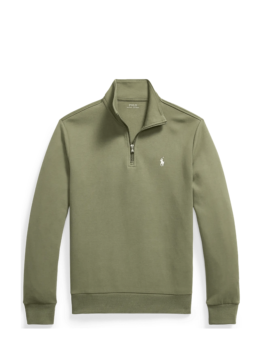 Polo Ralph Lauren - 30/1 DOUBLE KNT CVC-LSL-SWS - pullover mit halbem reißverschluss - cruise olive/c173 - 1
