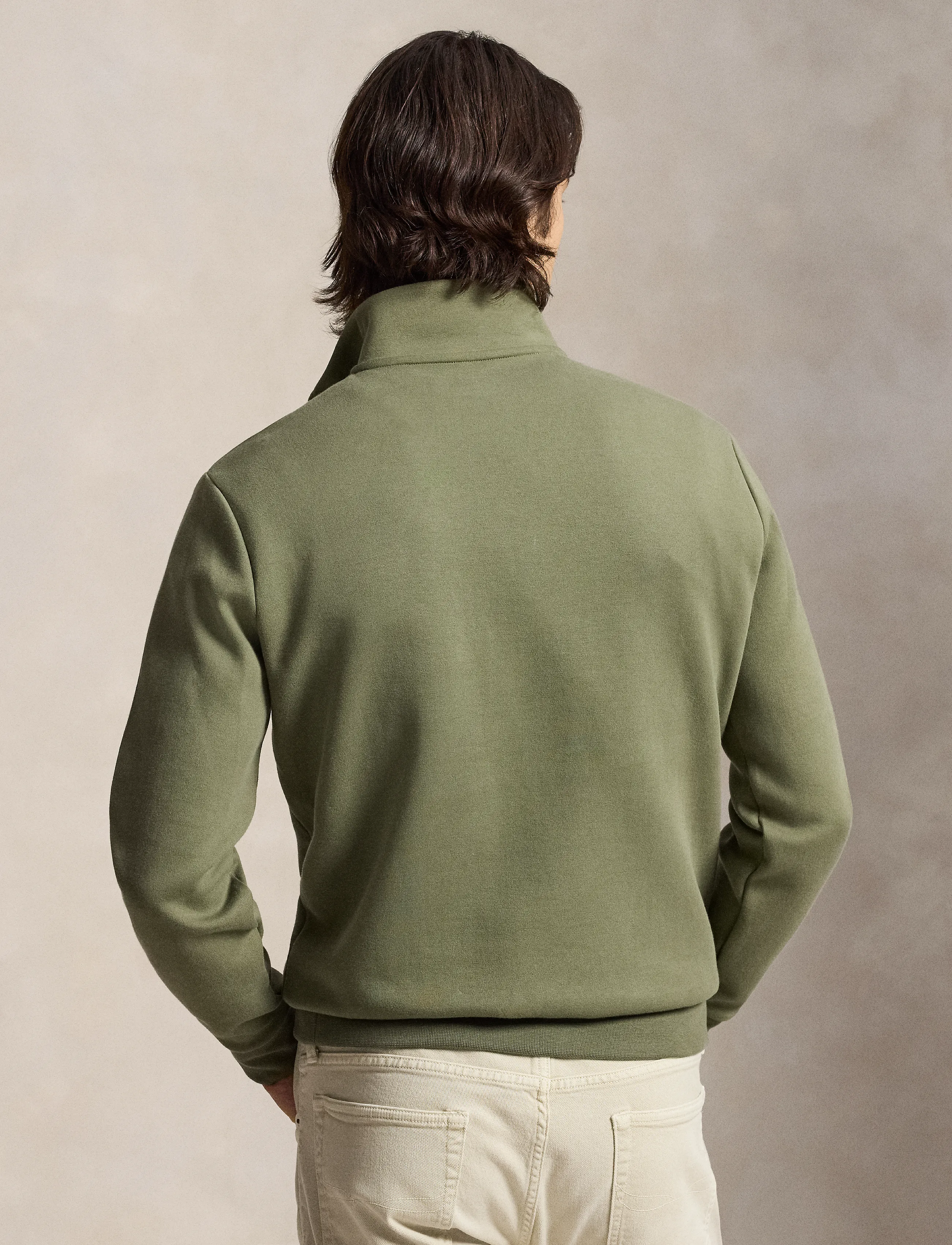 Polo Ralph Lauren - 30/1 DOUBLE KNT CVC-LSL-SWS - pullover mit halbem reißverschluss - cruise olive/c173 - 2