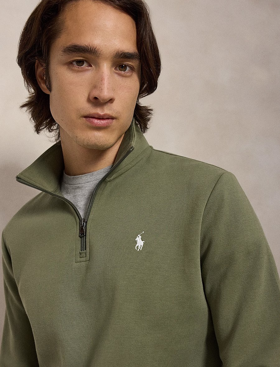 Polo Ralph Lauren - 30/1 DOUBLE KNT CVC-LSL-SWS - pullover mit halbem reißverschluss - cruise olive/c173 - 4