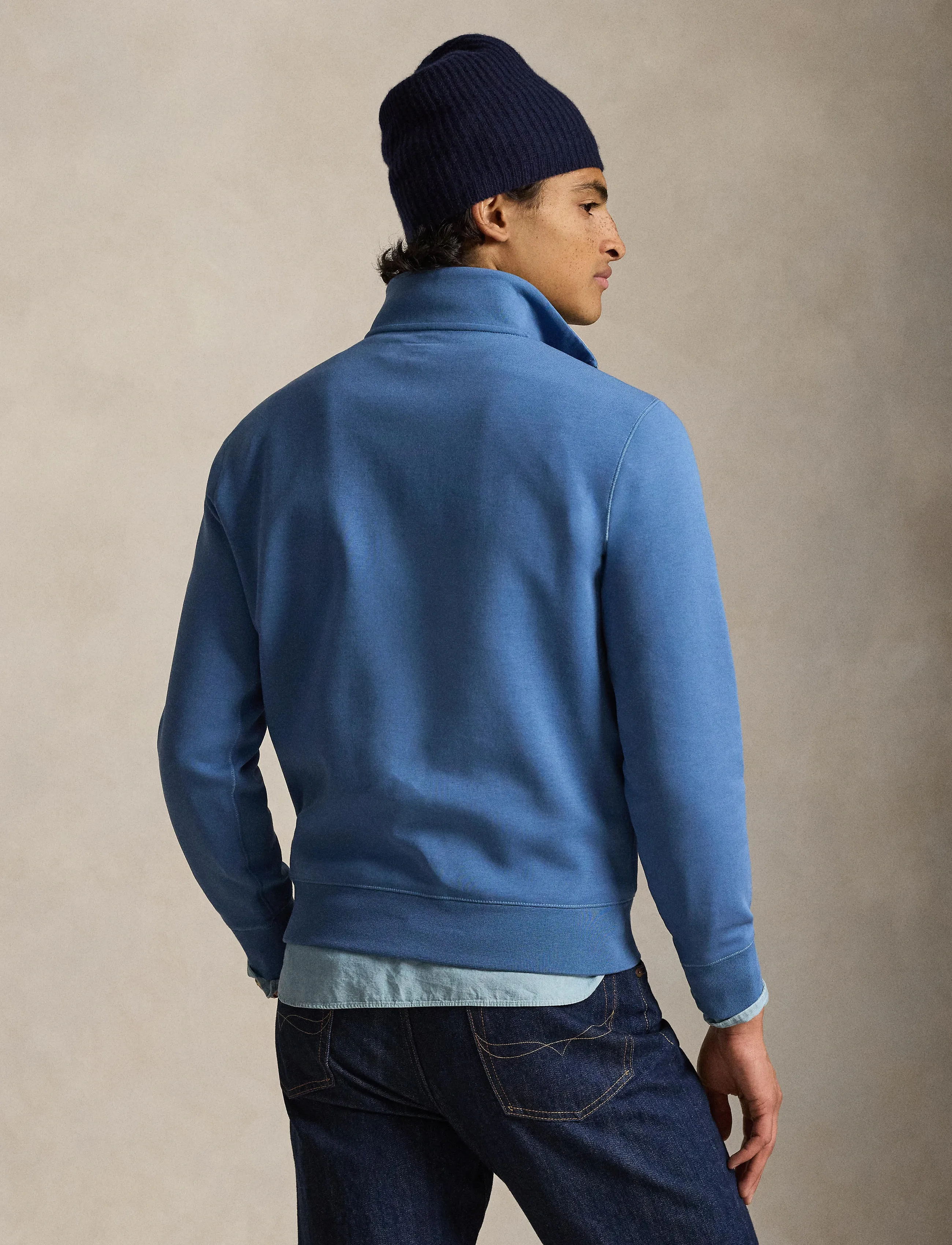 Polo Ralph Lauren - Double-Knit Quarter-Zip Pullover - shop efter anledning - delta blue/c1730 - 3