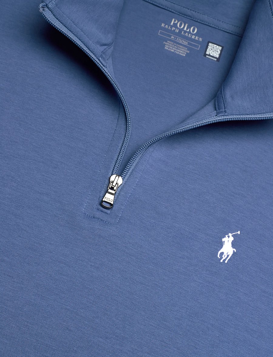 Polo Ralph Lauren - Double-Knit Quarter-Zip Pullover - shop efter anledning - delta blue/c1730 - 4