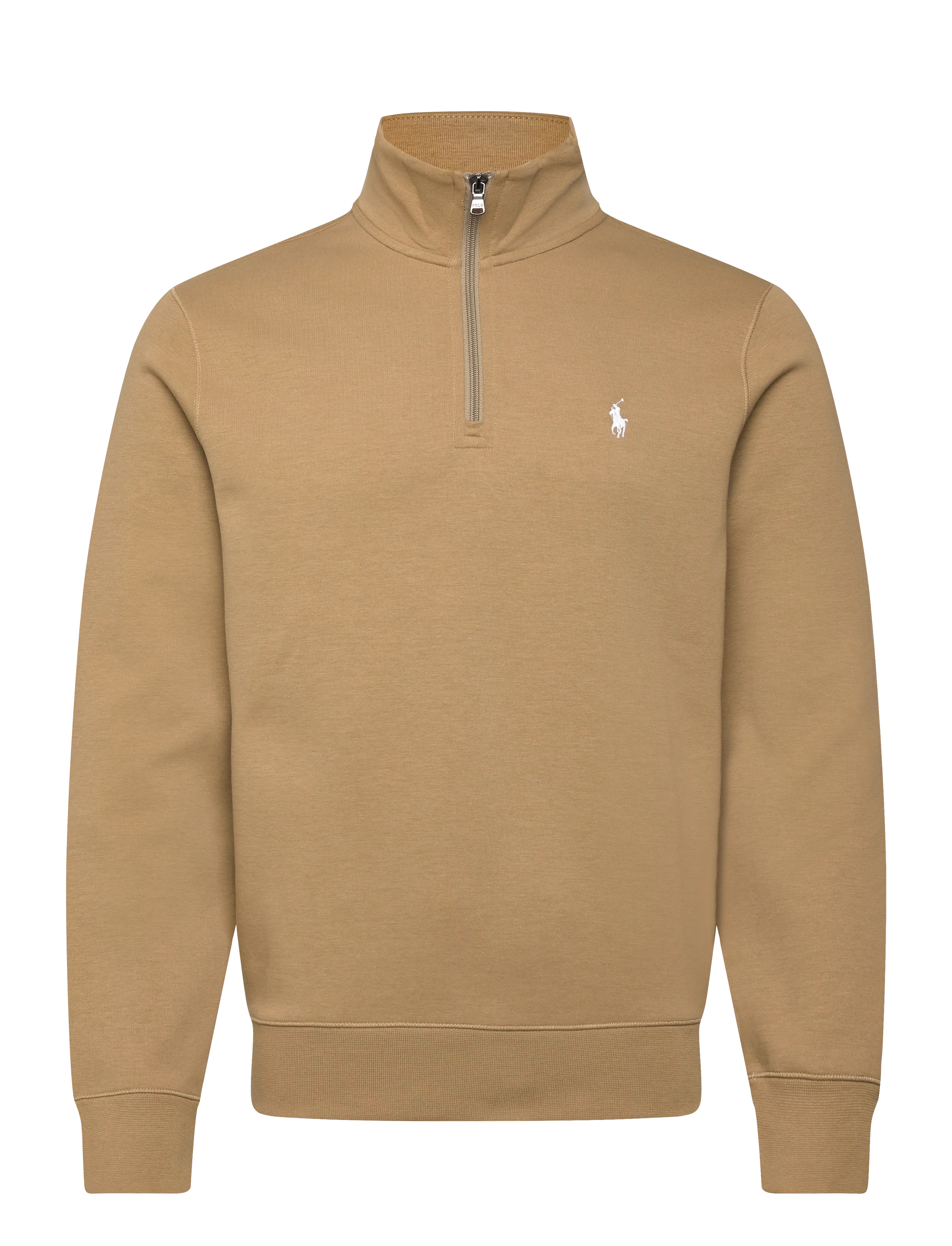 Polo Ralph Lauren Double-Knit Quarter-Zip Pullover - Knitwear - DESERT TAN/C1730 / brown