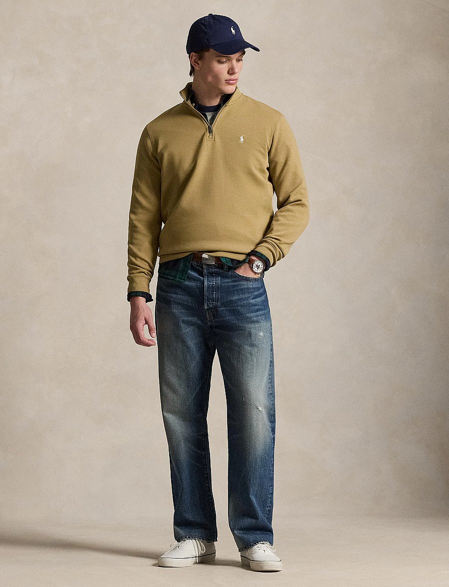 Polo Ralph Lauren - Double-Knit Quarter-Zip Pullover - shop efter anledning - desert tan/c1730 - 0
