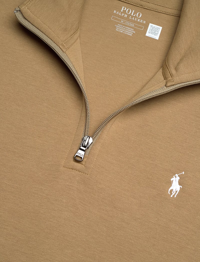 Polo Ralph Lauren - Double-Knit Quarter-Zip Pullover - halfzip strik - desert tan/c1730 - 2