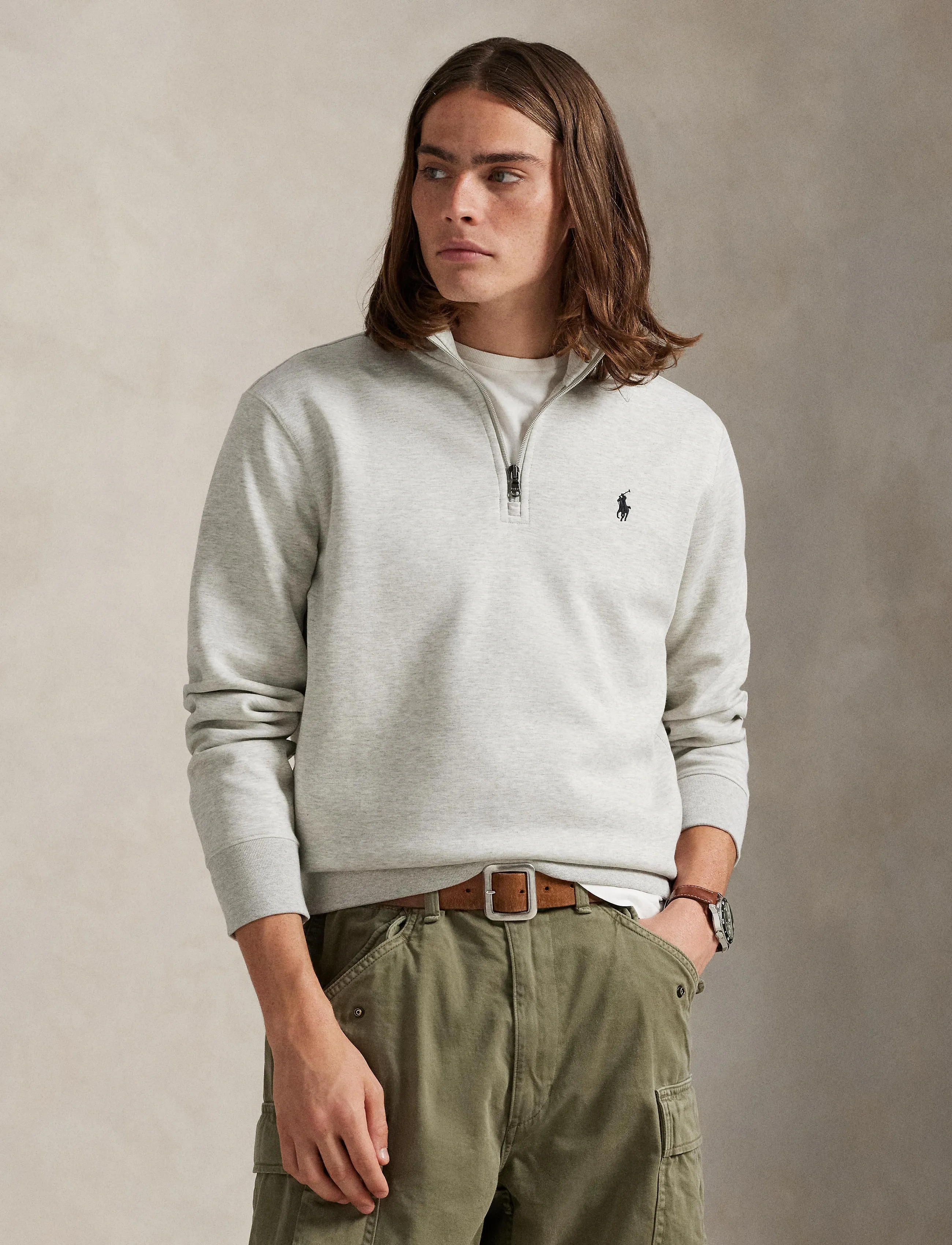 Polo Ralph Lauren - Double-Knit Quarter-Zip Pullover - shop efter anledning - lt sport heather - 3