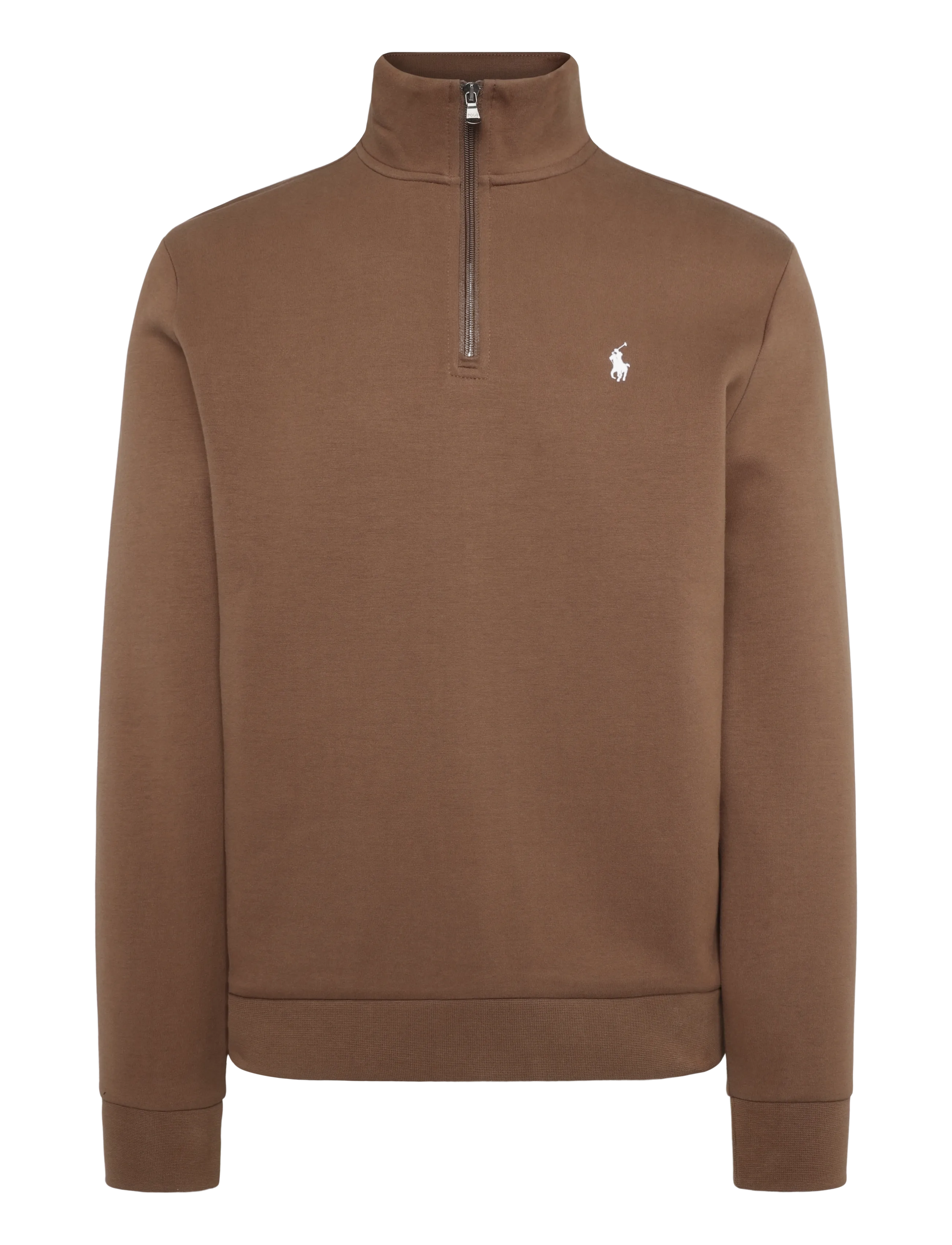 Polo Ralph Lauren Double-Knit Quarter-Zip Pullover - Half zip jumpers - LUGGAGE BROWN/C17 / brown