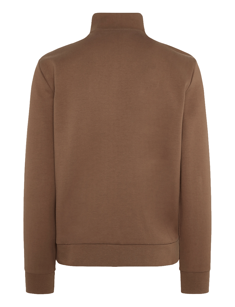 Polo Ralph Lauren - Double-Knit Quarter-Zip Pullover - half zip jumpers - luggage brown/c17 - 2