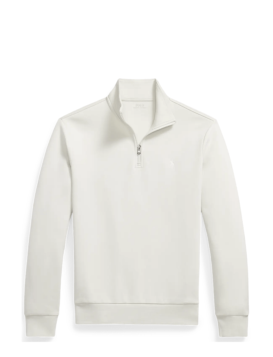 Polo Ralph Lauren - 30/1 DOUBLE KNT CVC-LSL-SWS - pullover mit halbem reißverschluss - stone pebble/c173 - 0