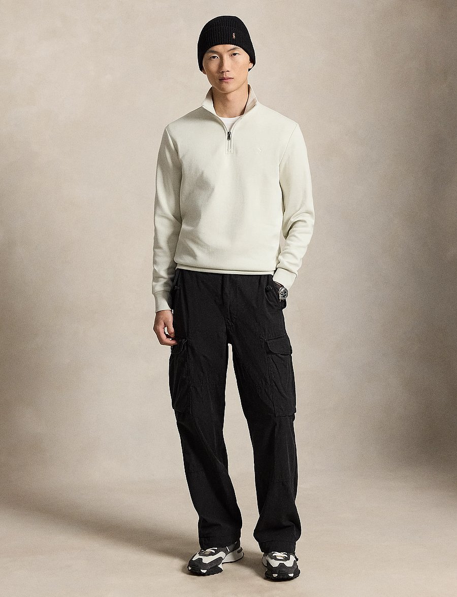 Polo Ralph Lauren - Double-Knit Quarter-Zip Pullover - half zip-tröjor - stone pebble/c173 - 0