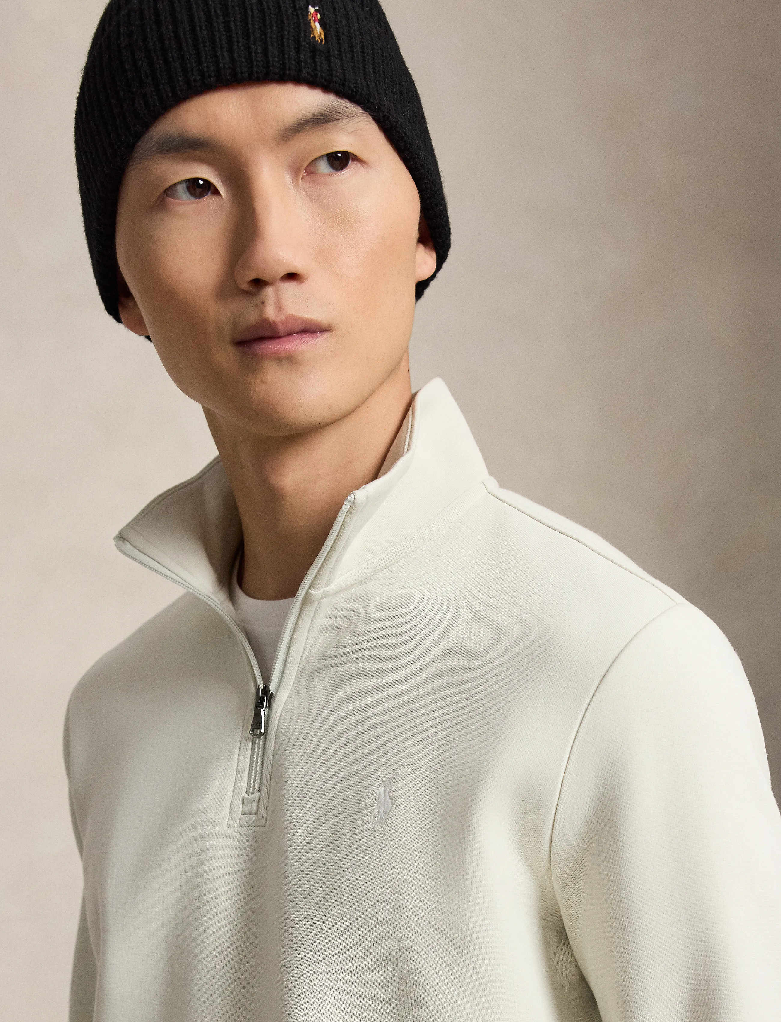 Polo Ralph Lauren - Double-Knit Quarter-Zip Pullover - half zip-tröjor - stone pebble/c173 - 3