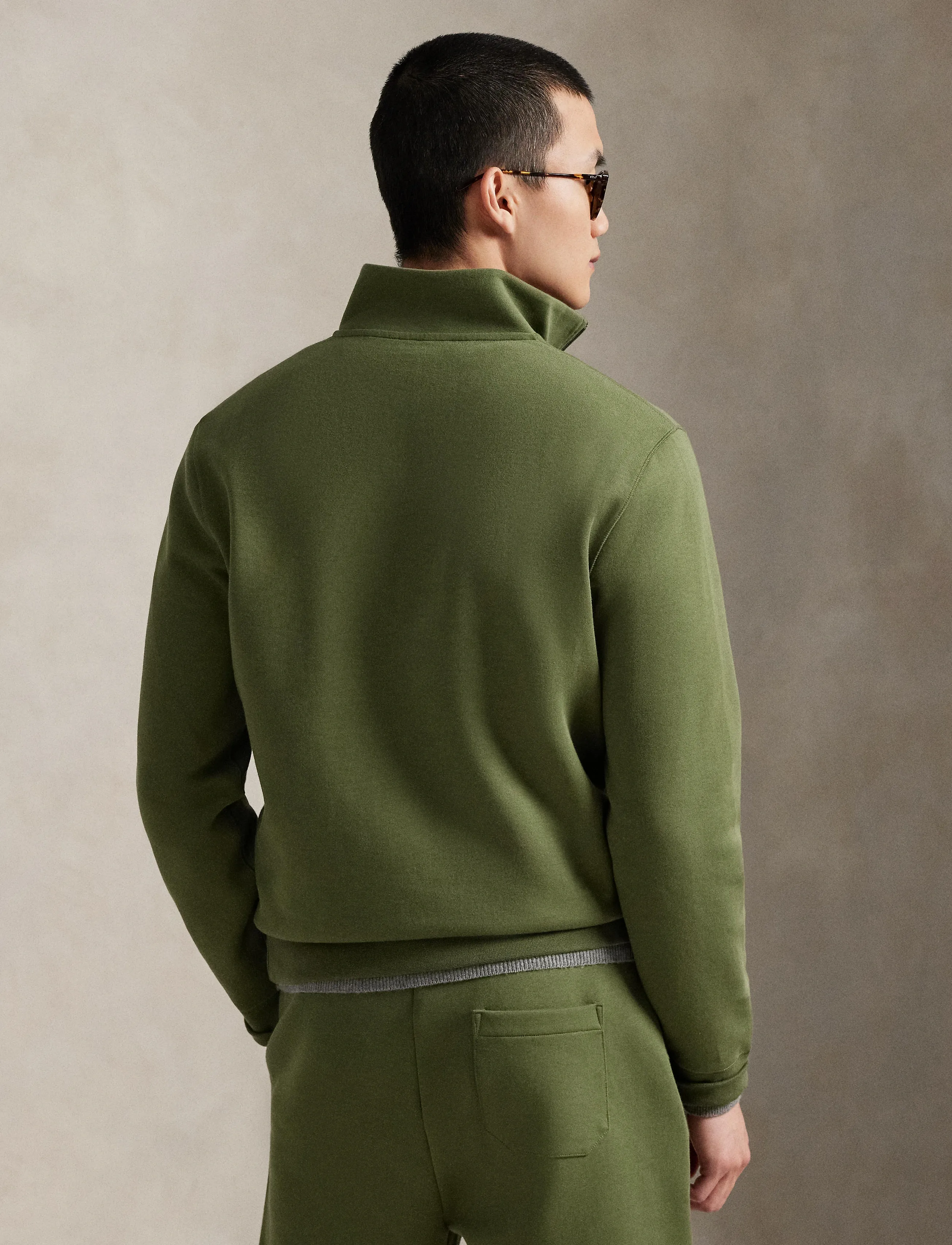 Polo Ralph Lauren - Double-Knit Quarter-Zip Pullover - shop efter anledning - supply olive/c173 - 3