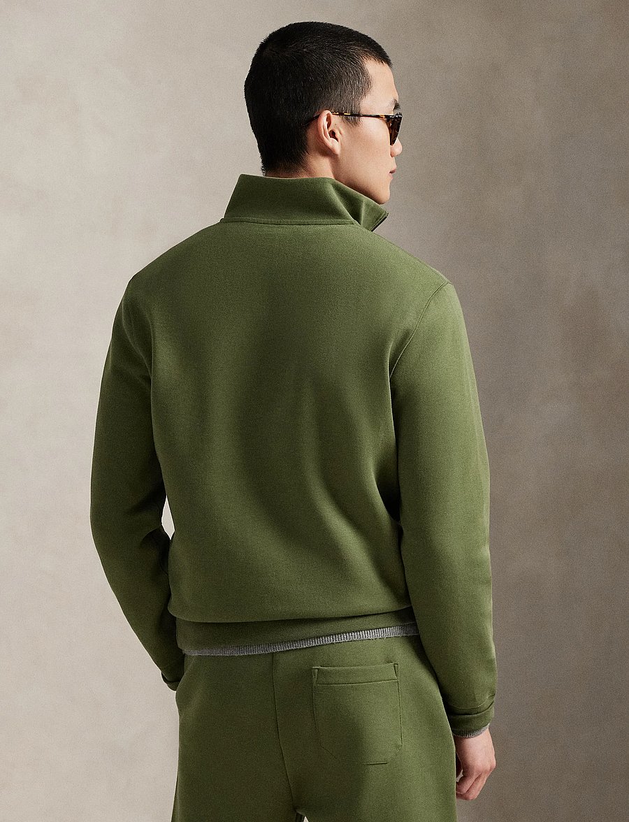 Polo Ralph Lauren - Double-Knit Quarter-Zip Pullover - shop efter anledning - supply olive/c173 - 3