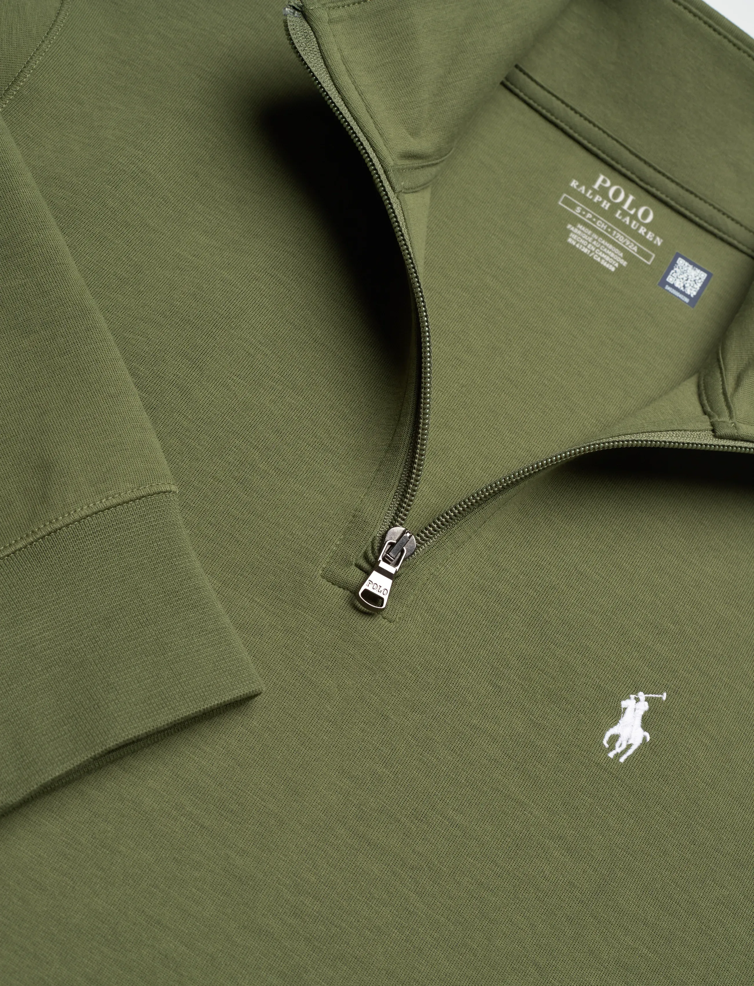Polo Ralph Lauren - Double-Knit Quarter-Zip Pullover - shop efter anledning - supply olive/c173 - 4