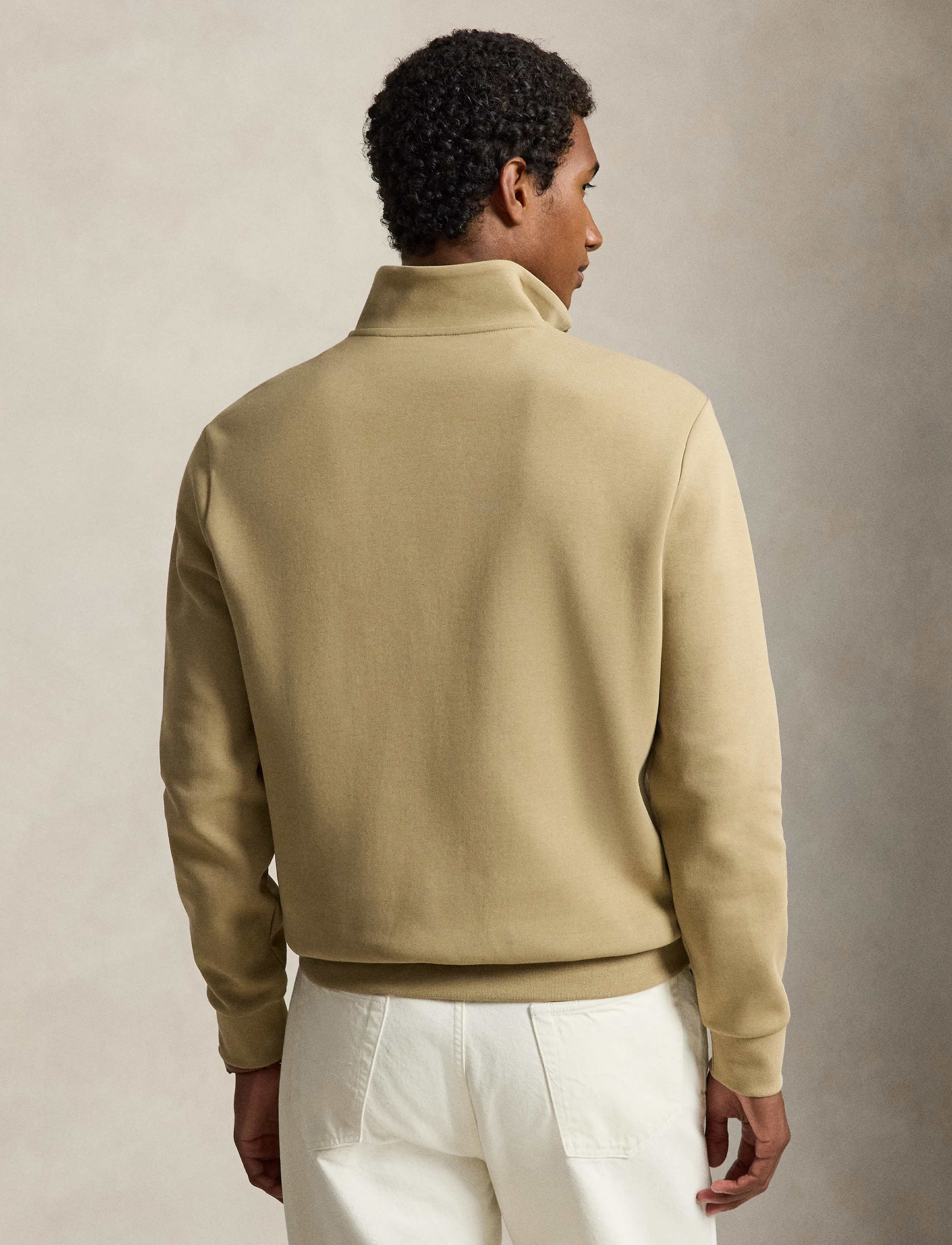 Polo Ralph Lauren - Double-Knit Quarter-Zip Pullover - pullover mit halbem reißverschluss - surrey tan/c1730 - 3