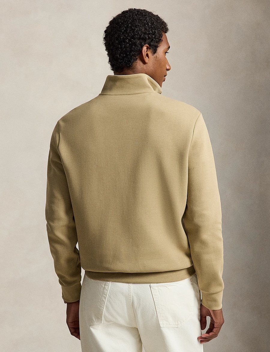 Polo Ralph Lauren - Double-Knit Quarter-Zip Pullover - pullover mit halbem reißverschluss - surrey tan/c1730 - 3