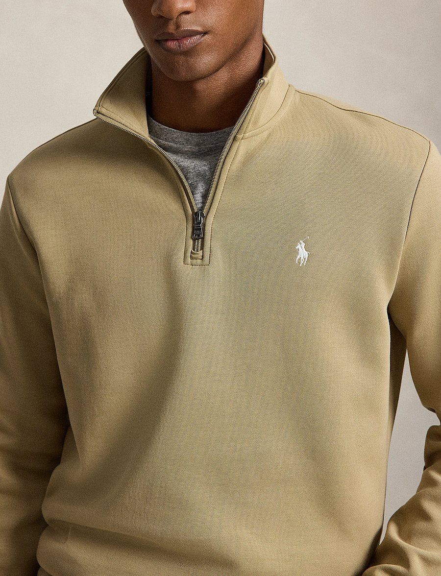 Polo Ralph Lauren - Double-Knit Quarter-Zip Pullover - pullover mit halbem reißverschluss - surrey tan/c1730 - 5
