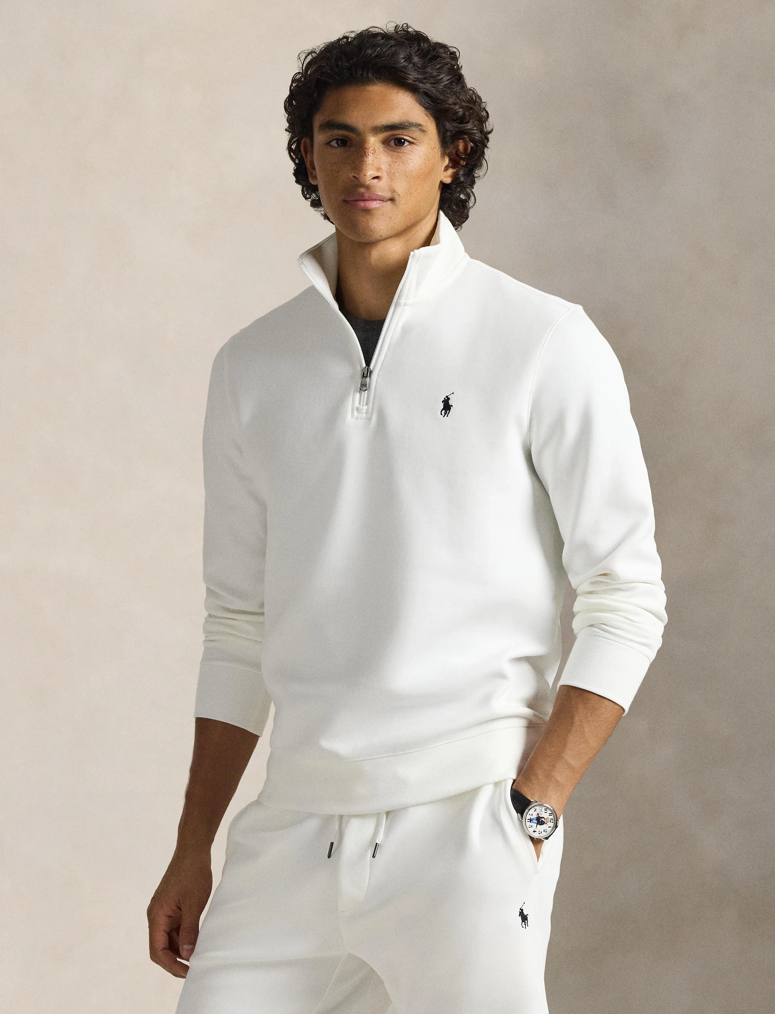 Polo Ralph Lauren 30/1 DOUBLE KNT CVC-LSL-SWS - Sweatshirts - WHITE/C9760 / white