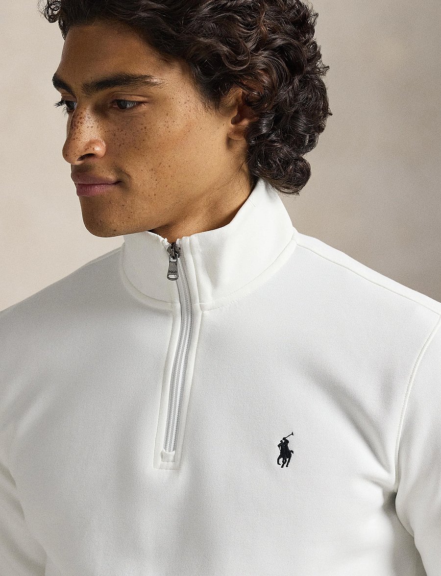 Polo Ralph Lauren - Double-Knit Quarter-Zip Pullover - shop efter anledning - white/c9760 - 4