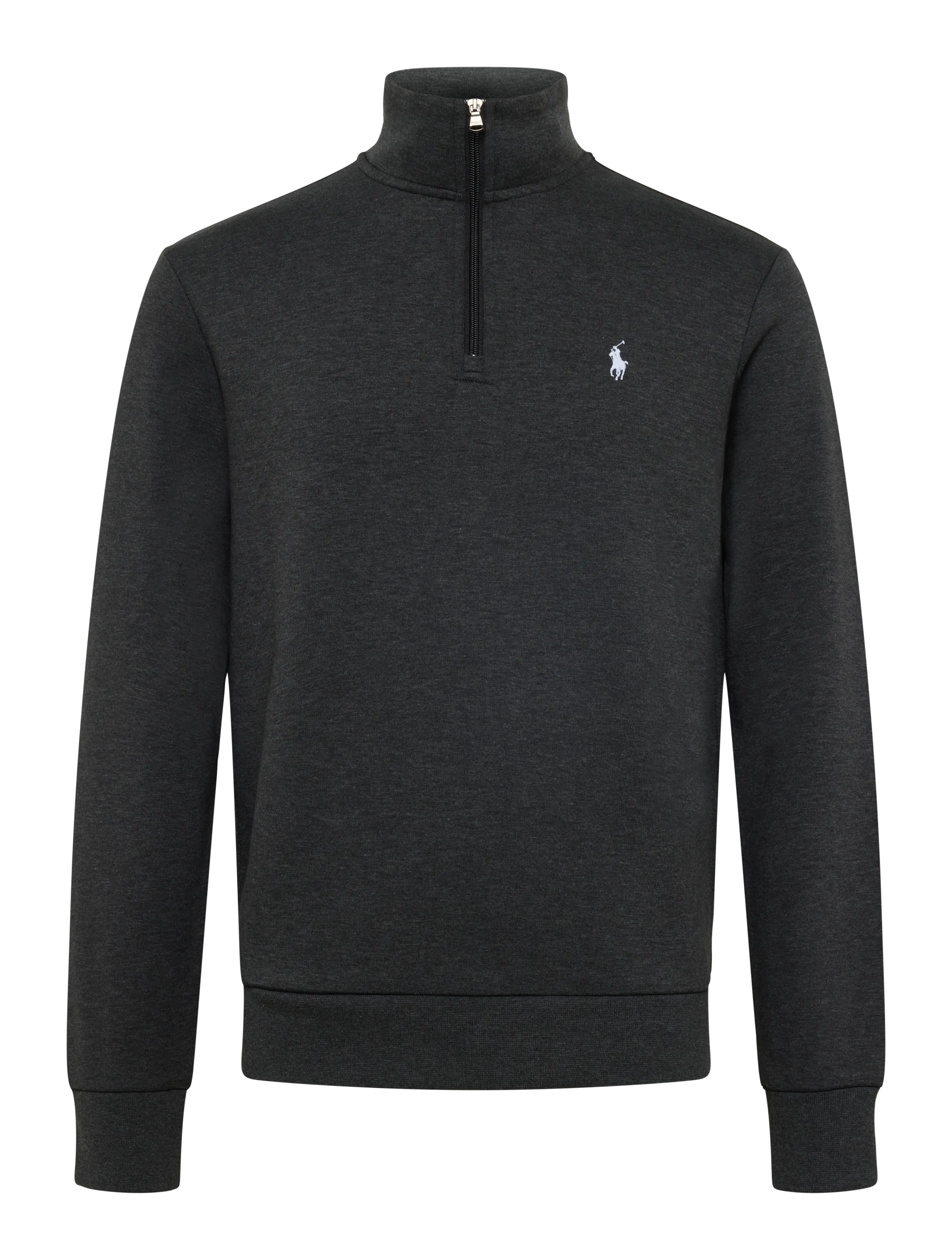 Polo Ralph Lauren Double-Knit Quarter-Zip Pullover - Strik - WINDSOR HEATHER/C / grey