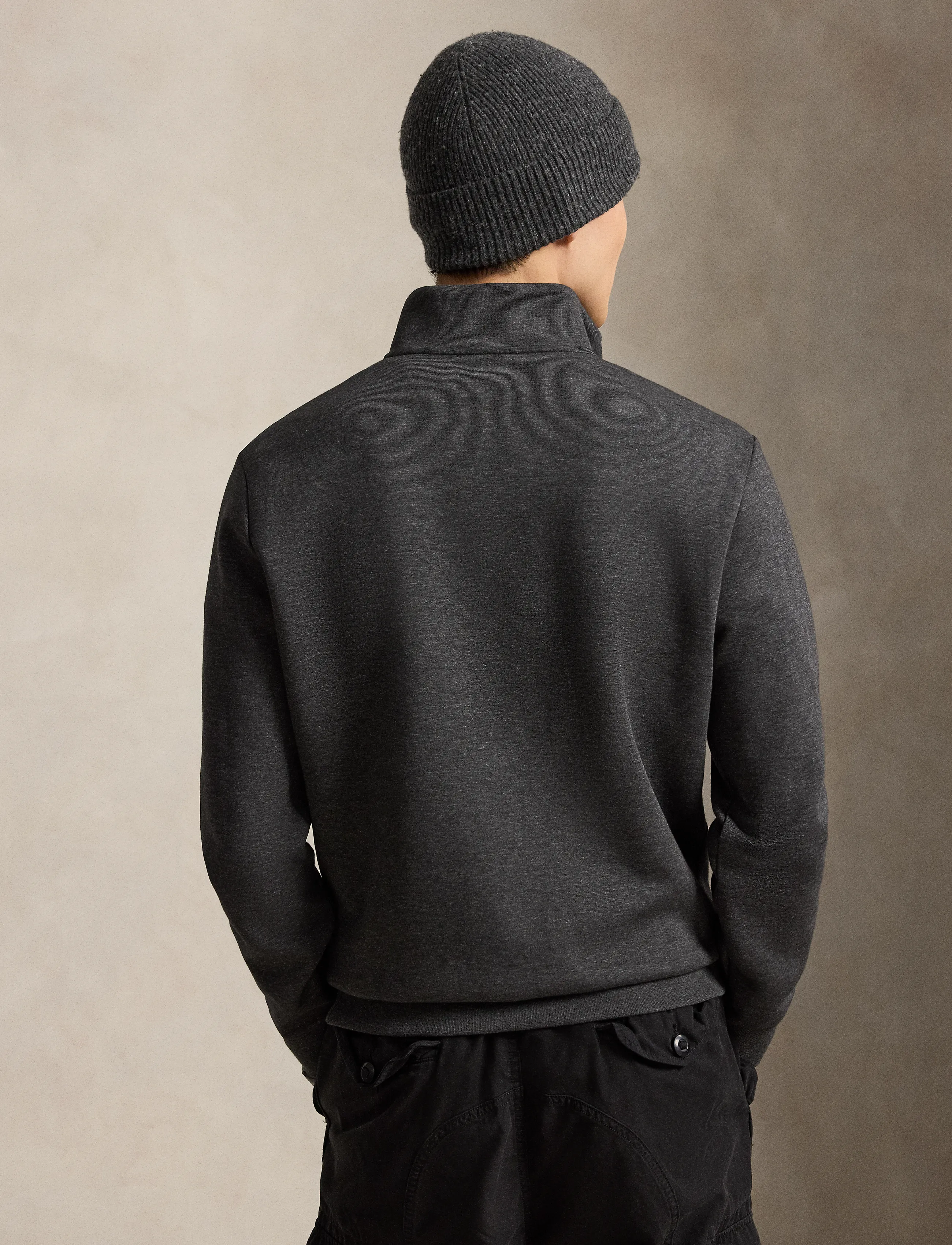 Polo Ralph Lauren - Double-Knit Quarter-Zip Pullover - poolpika lukuga džemprid - windsor heather/c - 3