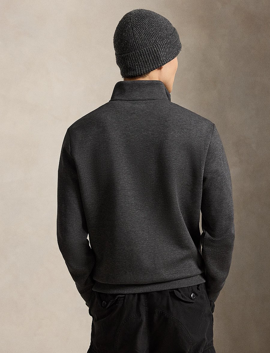 Polo Ralph Lauren - Double-Knit Quarter-Zip Pullover - poolpika lukuga džemprid - windsor heather/c - 3