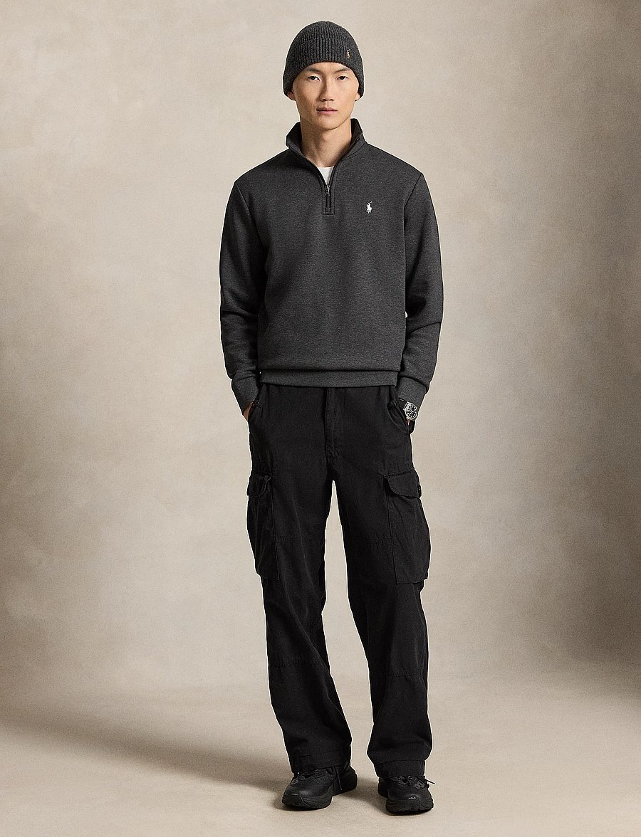 Polo Ralph Lauren - Double-Knit Quarter-Zip Pullover - poolpika lukuga džemprid - windsor heather/c - 4