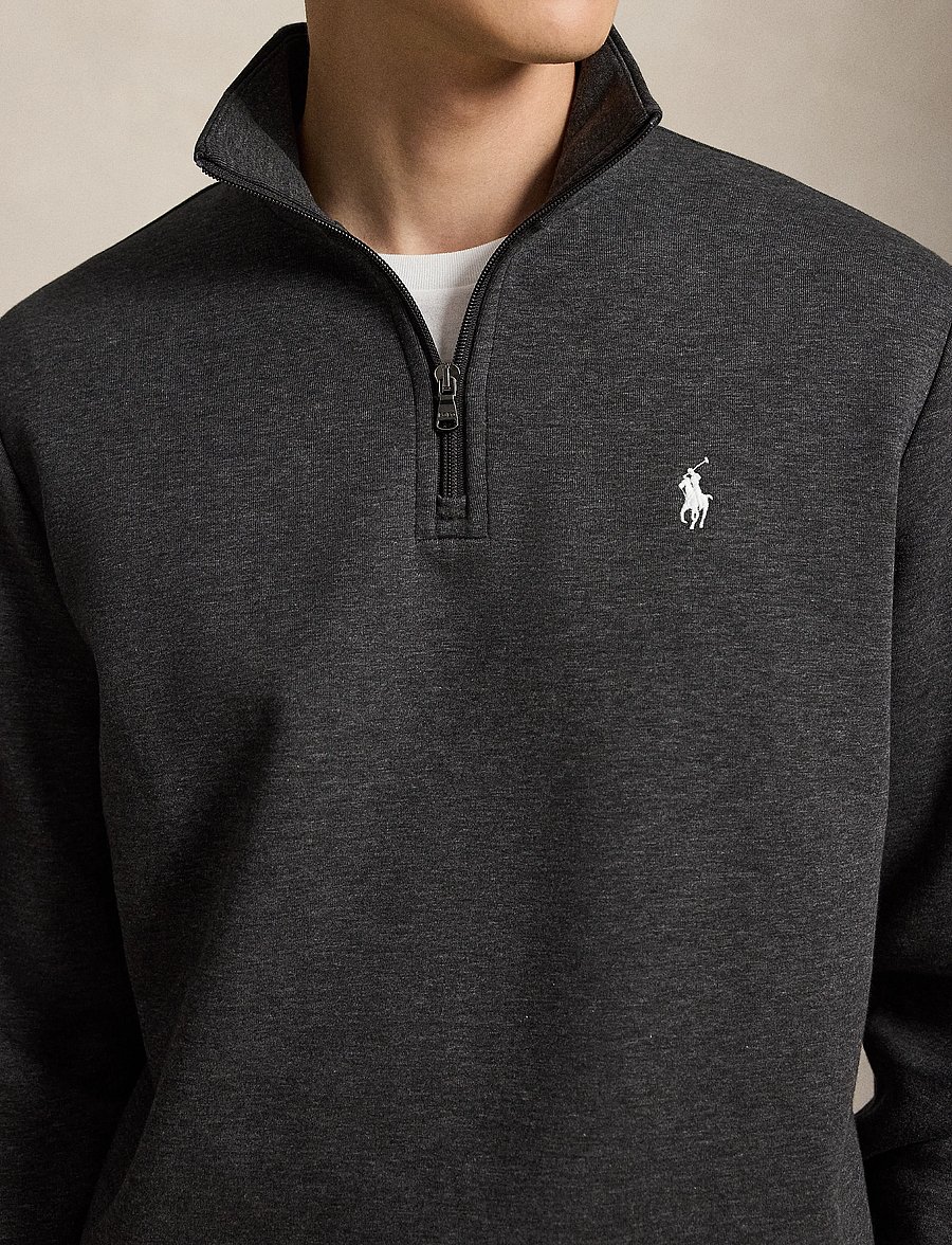 Polo Ralph Lauren - Double-Knit Quarter-Zip Pullover - poolpika lukuga džemprid - windsor heather/c - 5