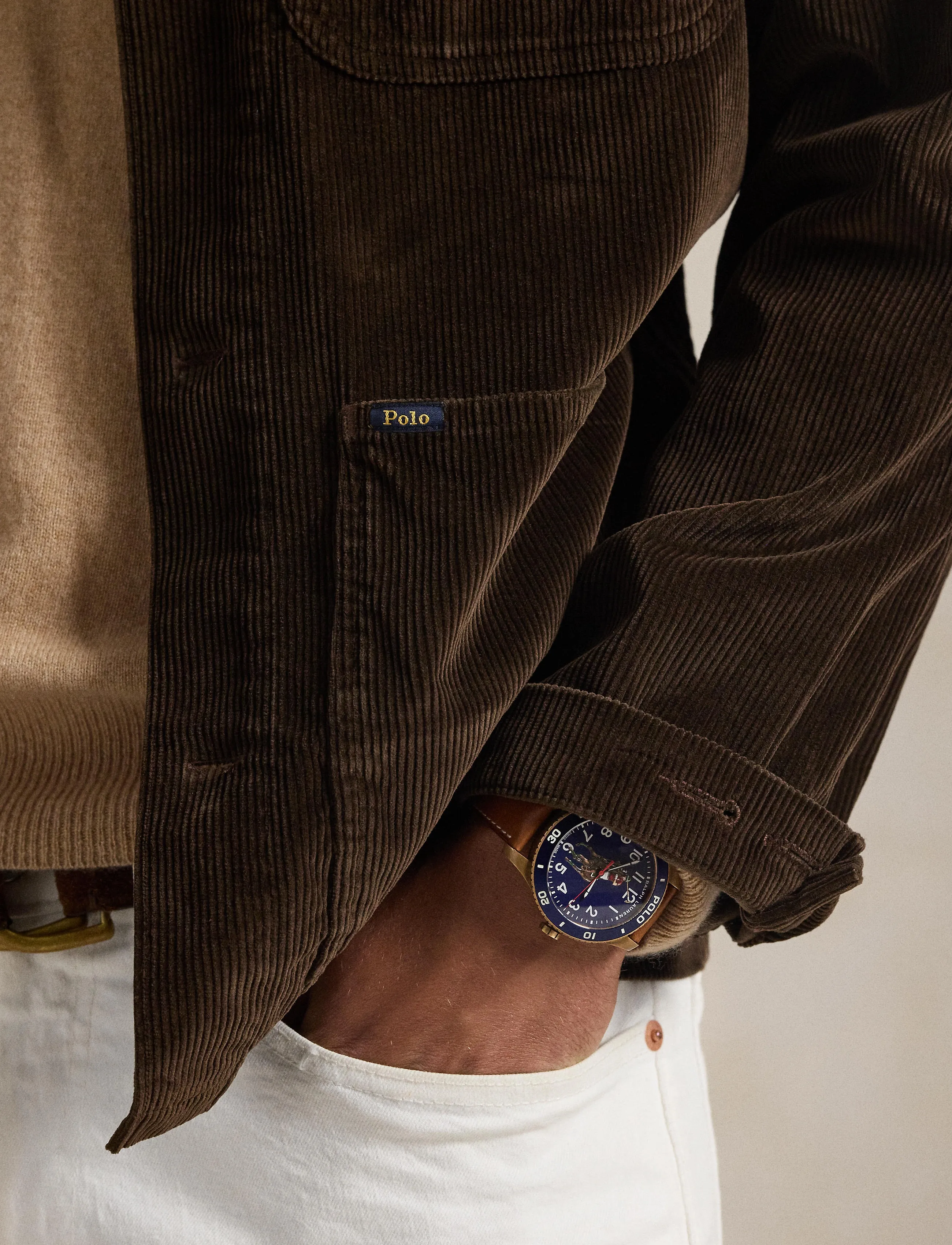 Polo Ralph Lauren - Corduroy Utility Overshirt - dark beech - 4