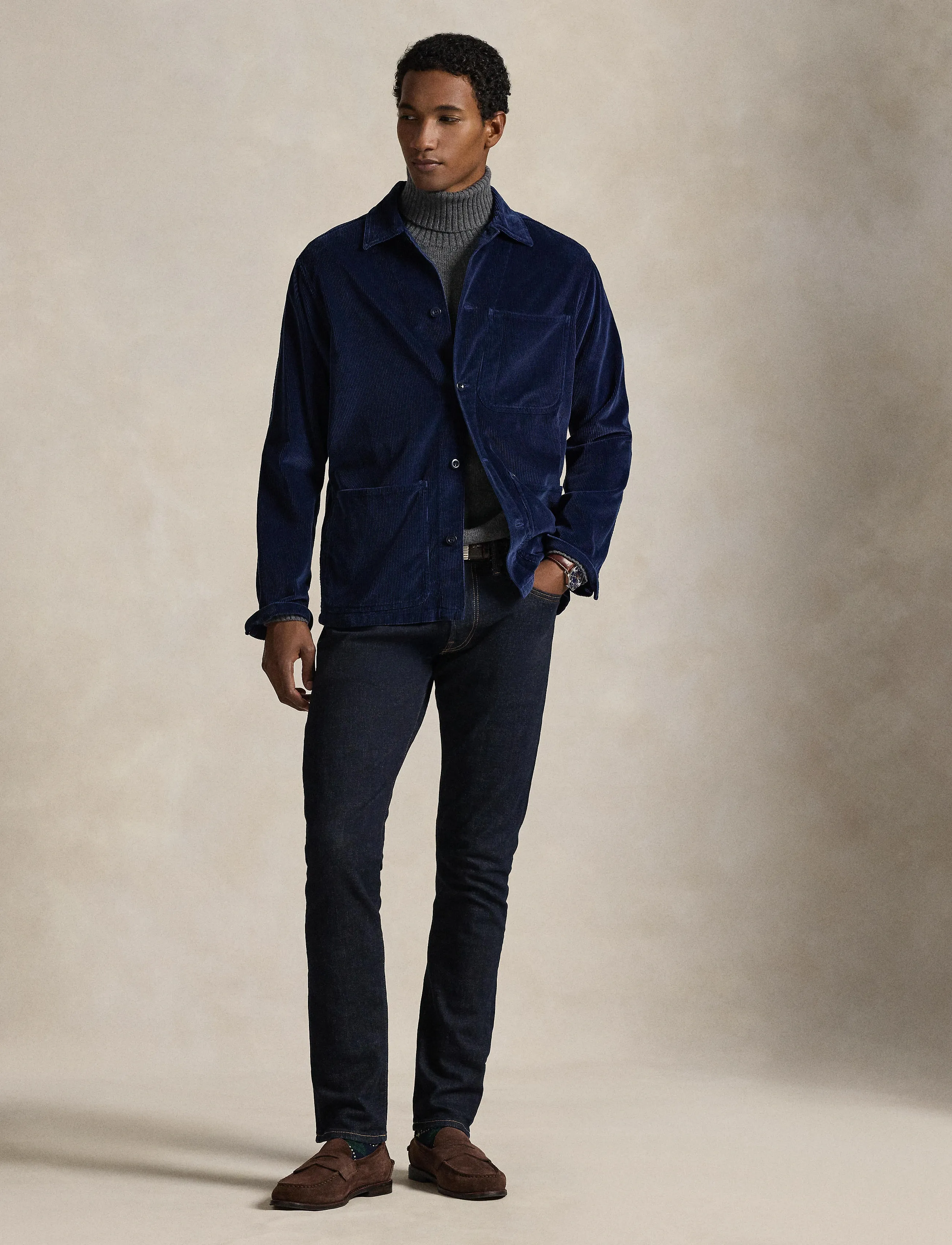 Polo Ralph Lauren Corduroy Utility Overshirt - Overshirts - NEWPORT NAVY / navy