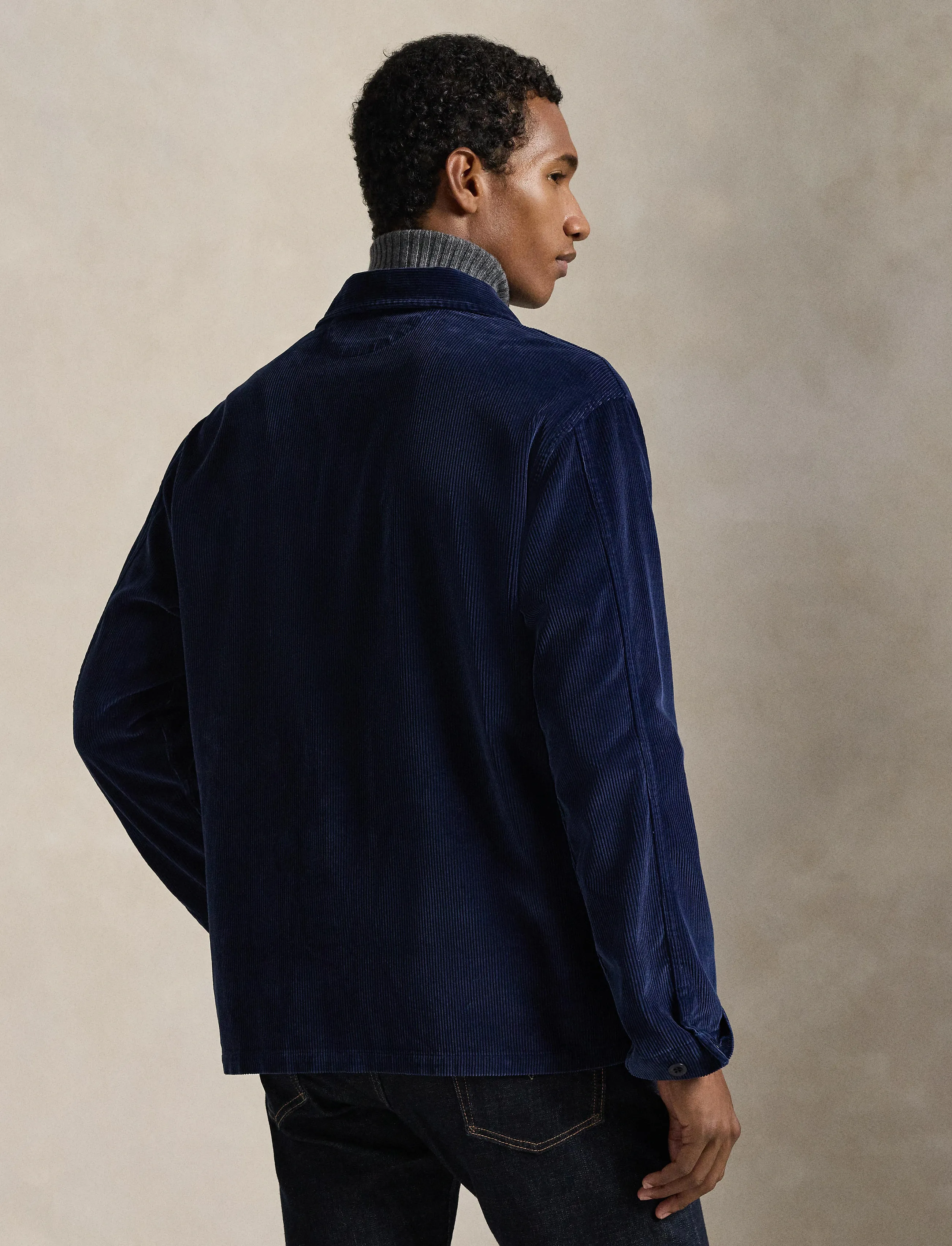 Polo Ralph Lauren - Corduroy Utility Overshirt - newport navy - 3